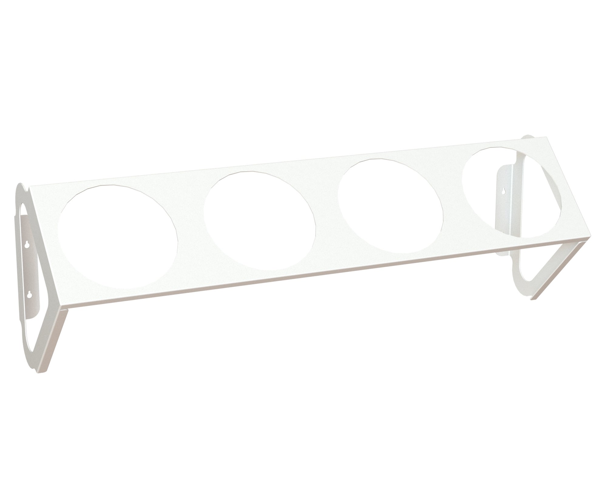 Soporte 4 macetas recife para pared de acero pintado con epoxi blanco 103x2.5 cm