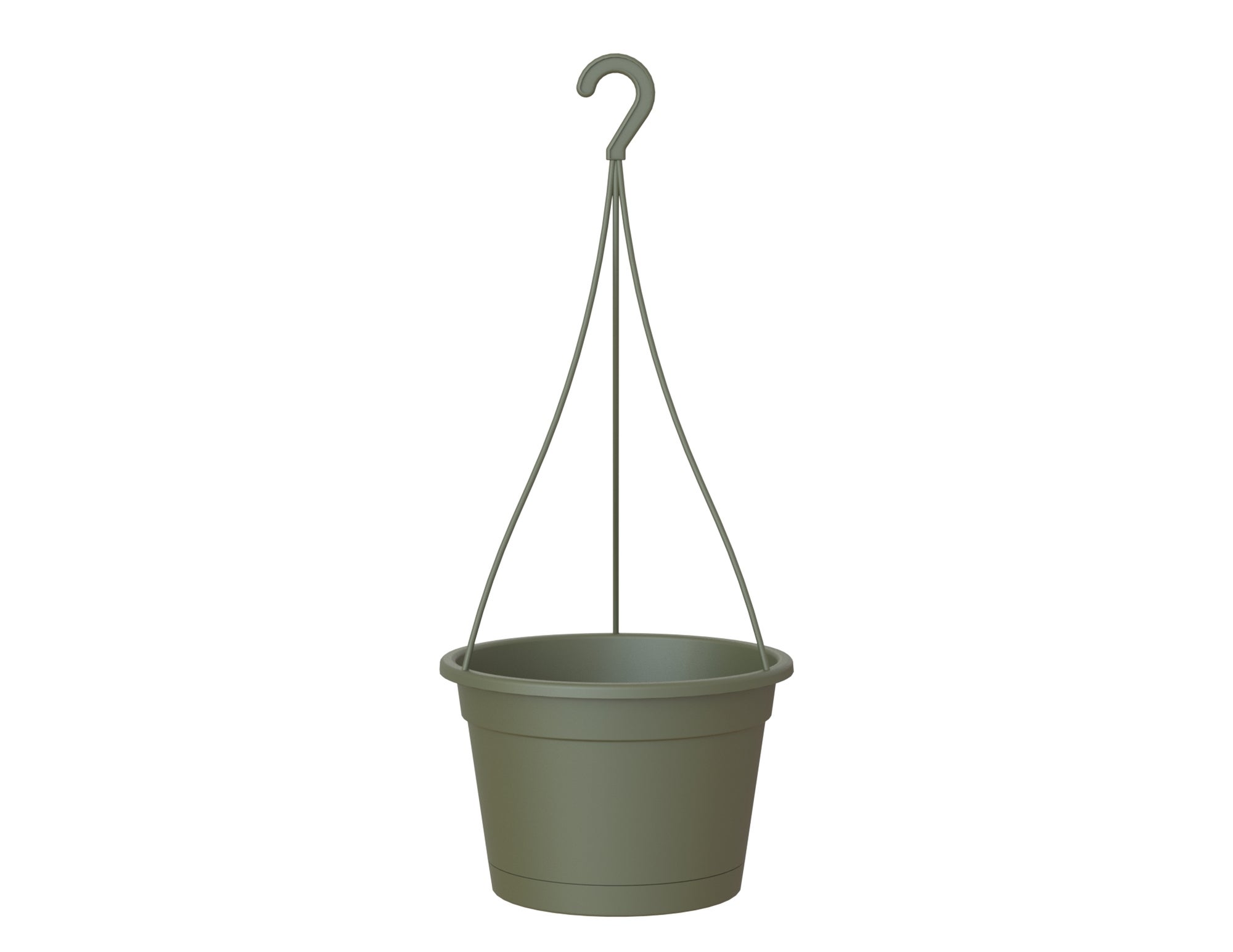 Maceta de polipropileno con soporte madagascar verde 27x17.9 cm