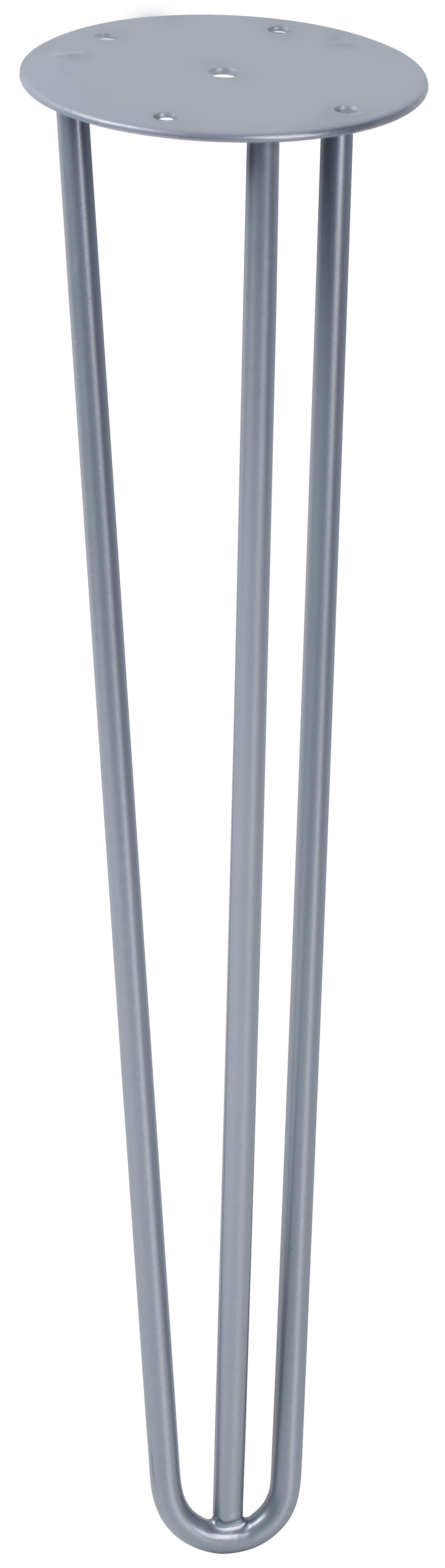 Pata para mesa de centro o banco de acero color gris altura 40 cm