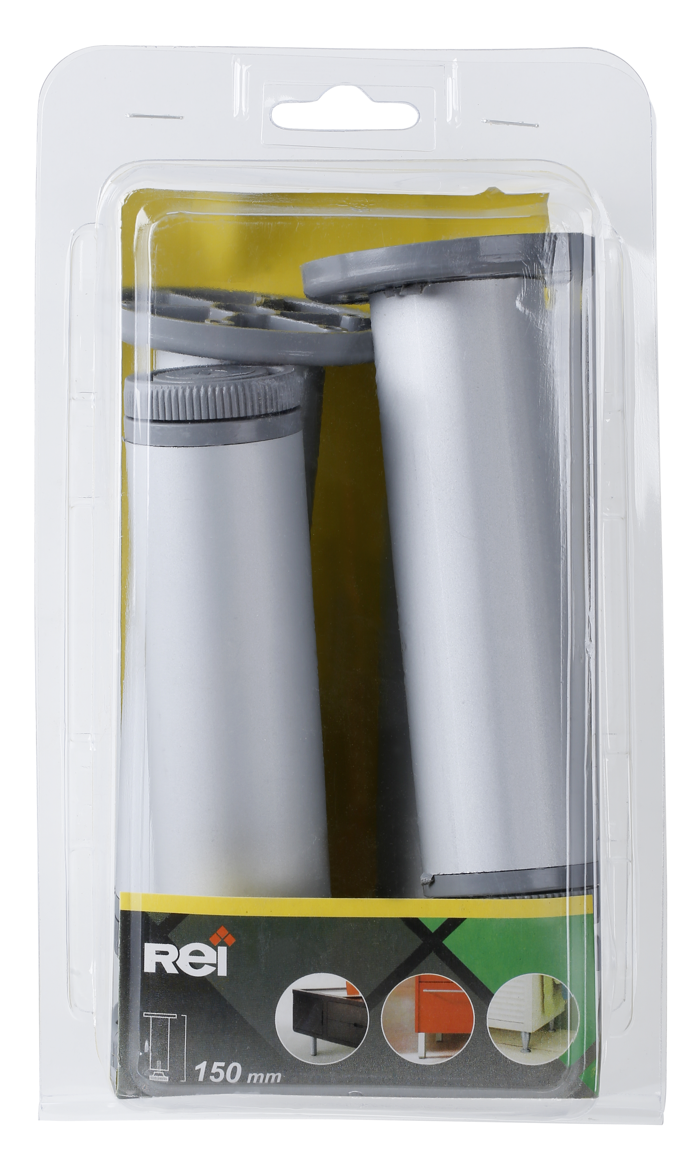 4 pés redondos alumínio 150x40 mm - 7