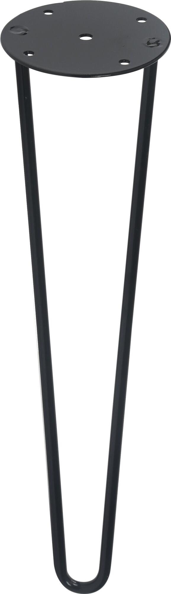 Pata para mesa de centro de acero color negro altura 40 cm