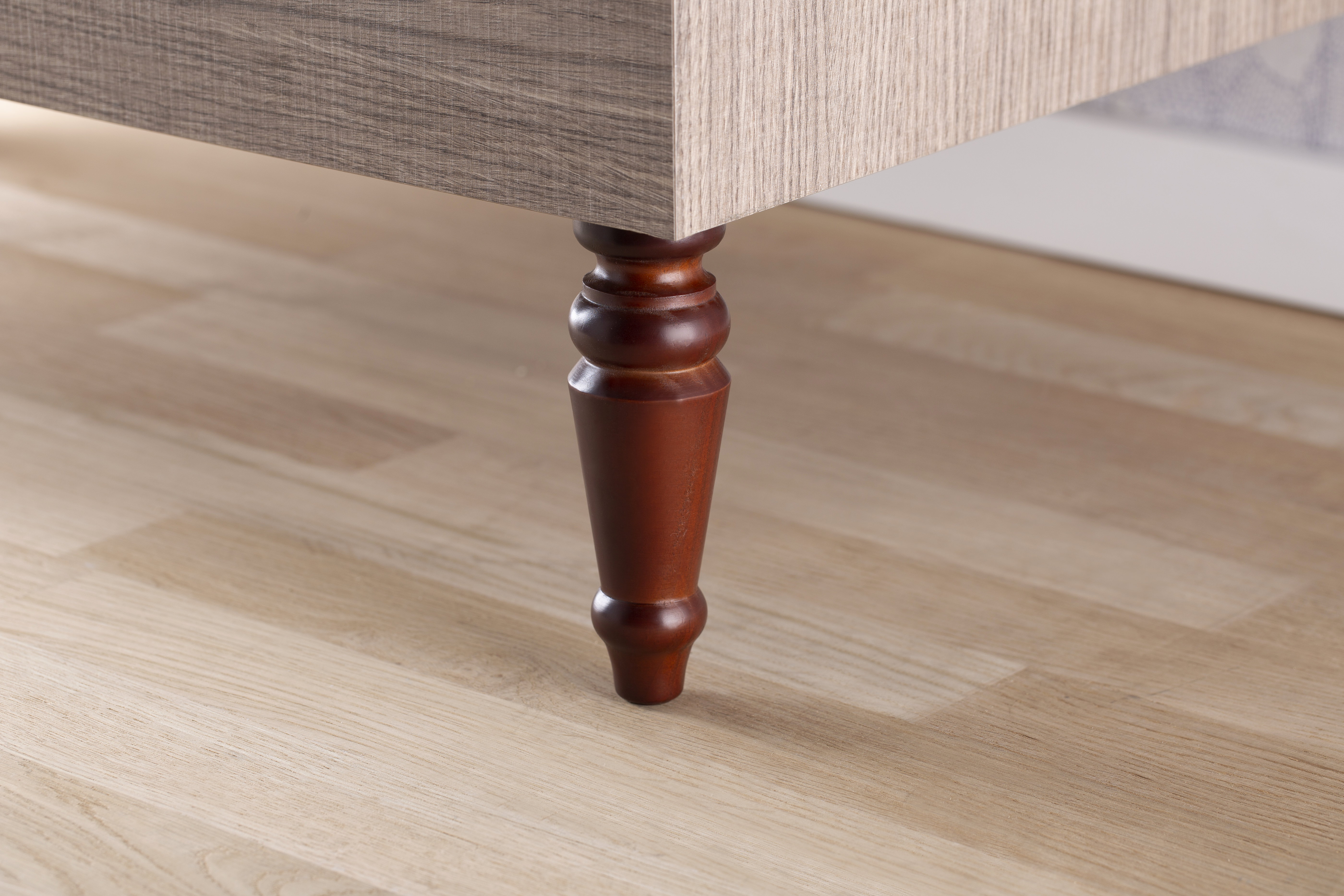 Pata para mueble o sofá de madera tinte oscuro altura 15 cm - 2