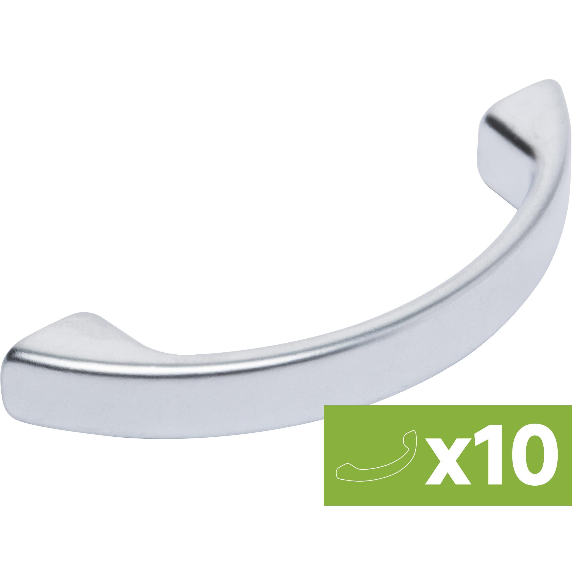 Lote 10 tiradores de muebles cromo mate de 64 mm distancia entre ejes