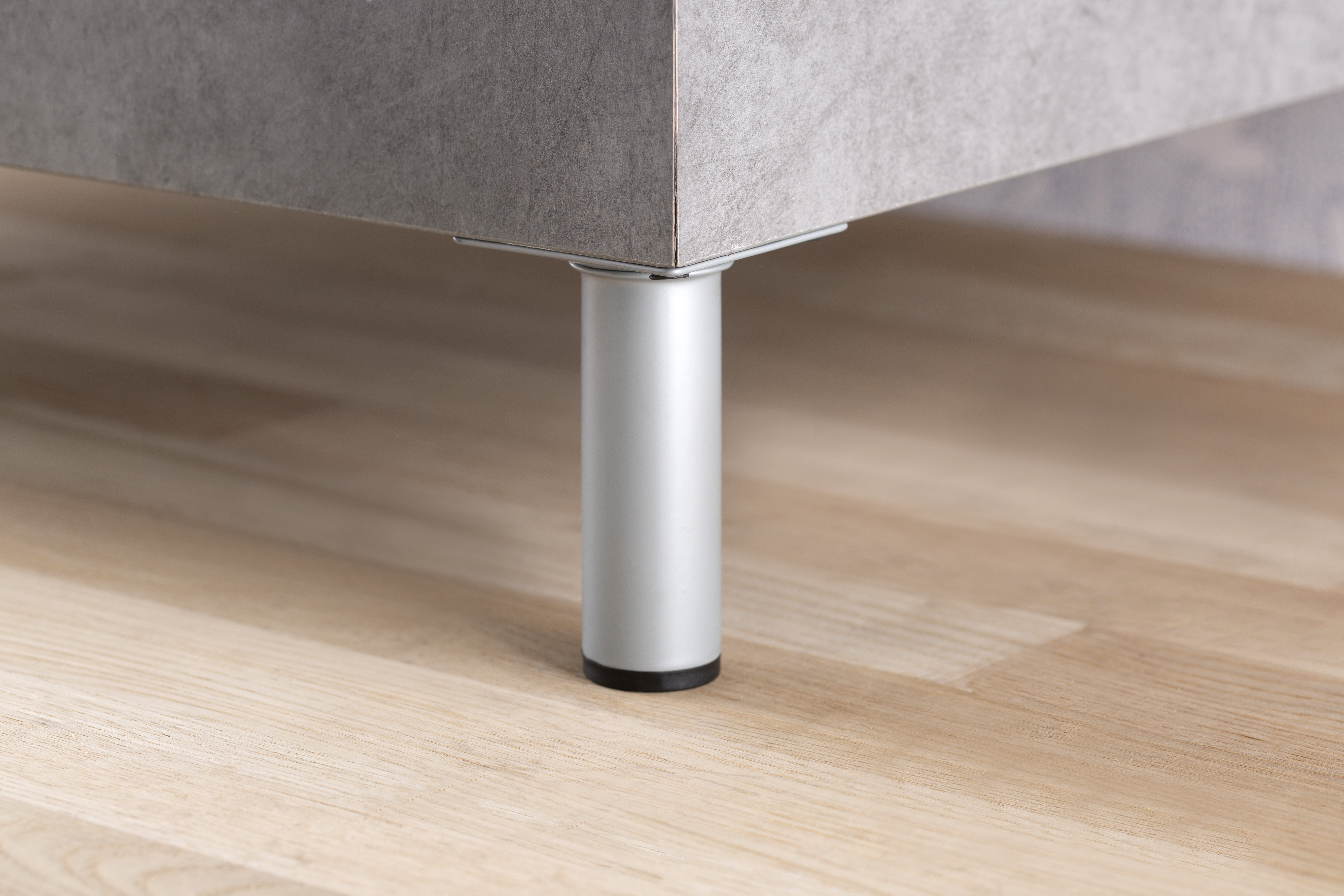 4 Pata para mueble de acero color gris altura 10 cm - 3