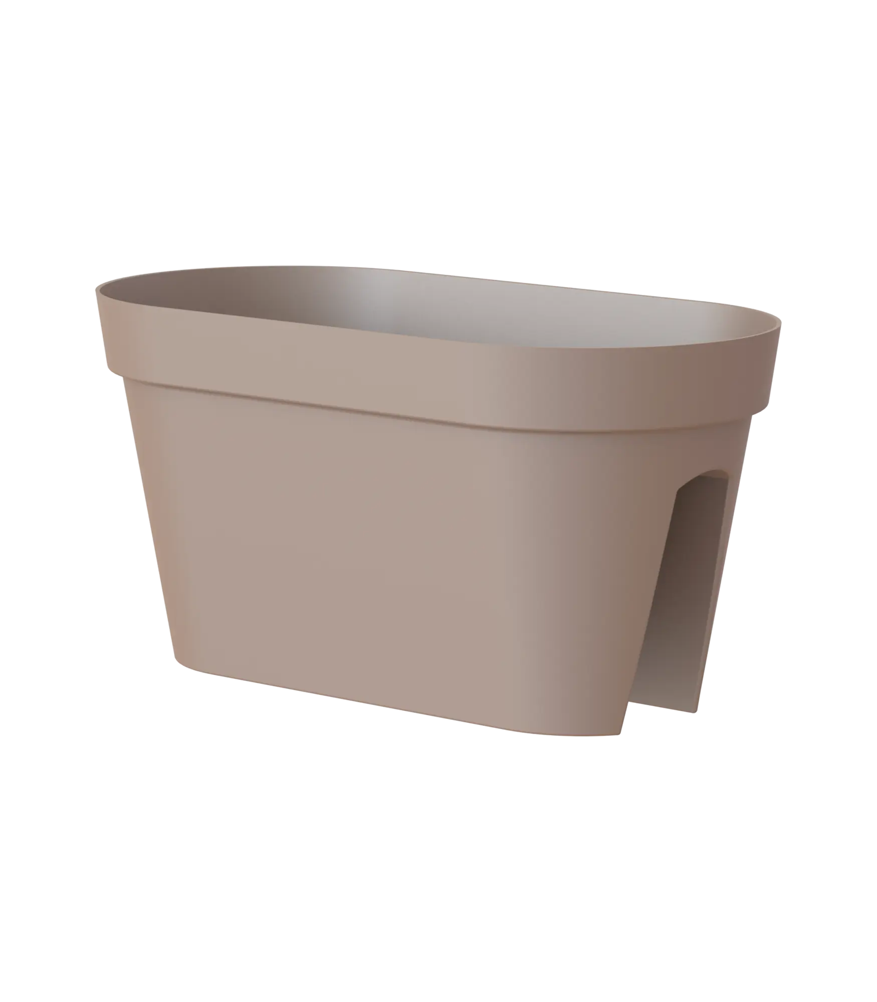 Jardinera de polipropileno capri marrón 60x30 cm
