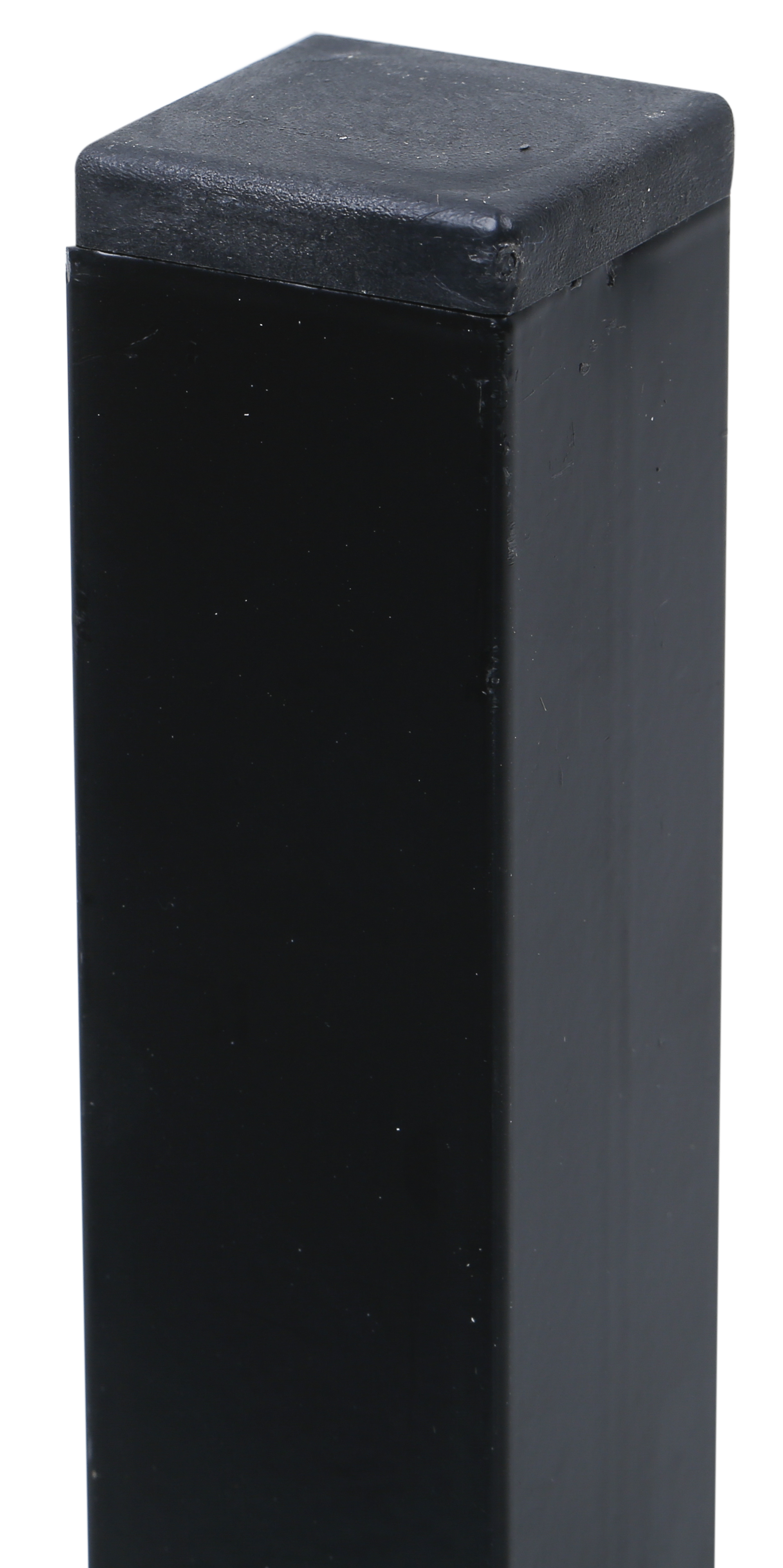 Lote 4 Pés Quadrados Aço com Rodas Altura 170mm 30x30 Preto - 6