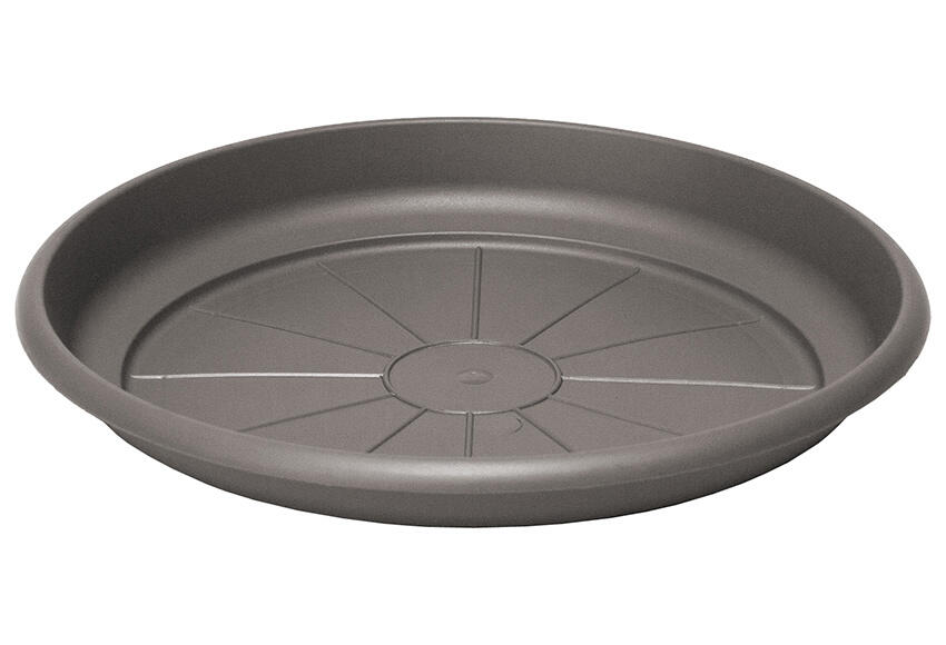 Plato para maceta y jardinera polipropileno gris / plata 55 cm - 3