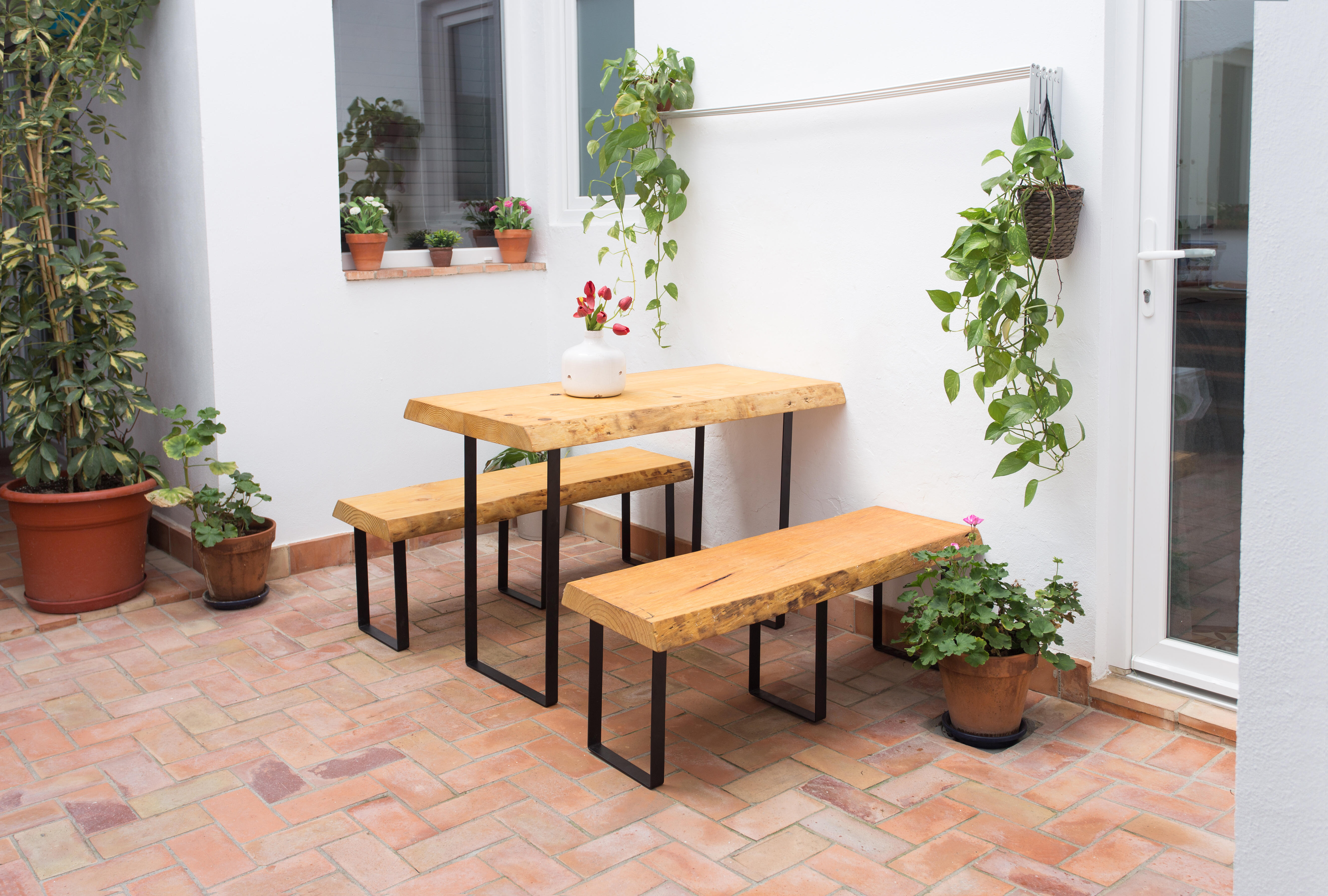 Pé de móvel QUADRADO AÇO 350X250X40X5 PRETO MATE - 4