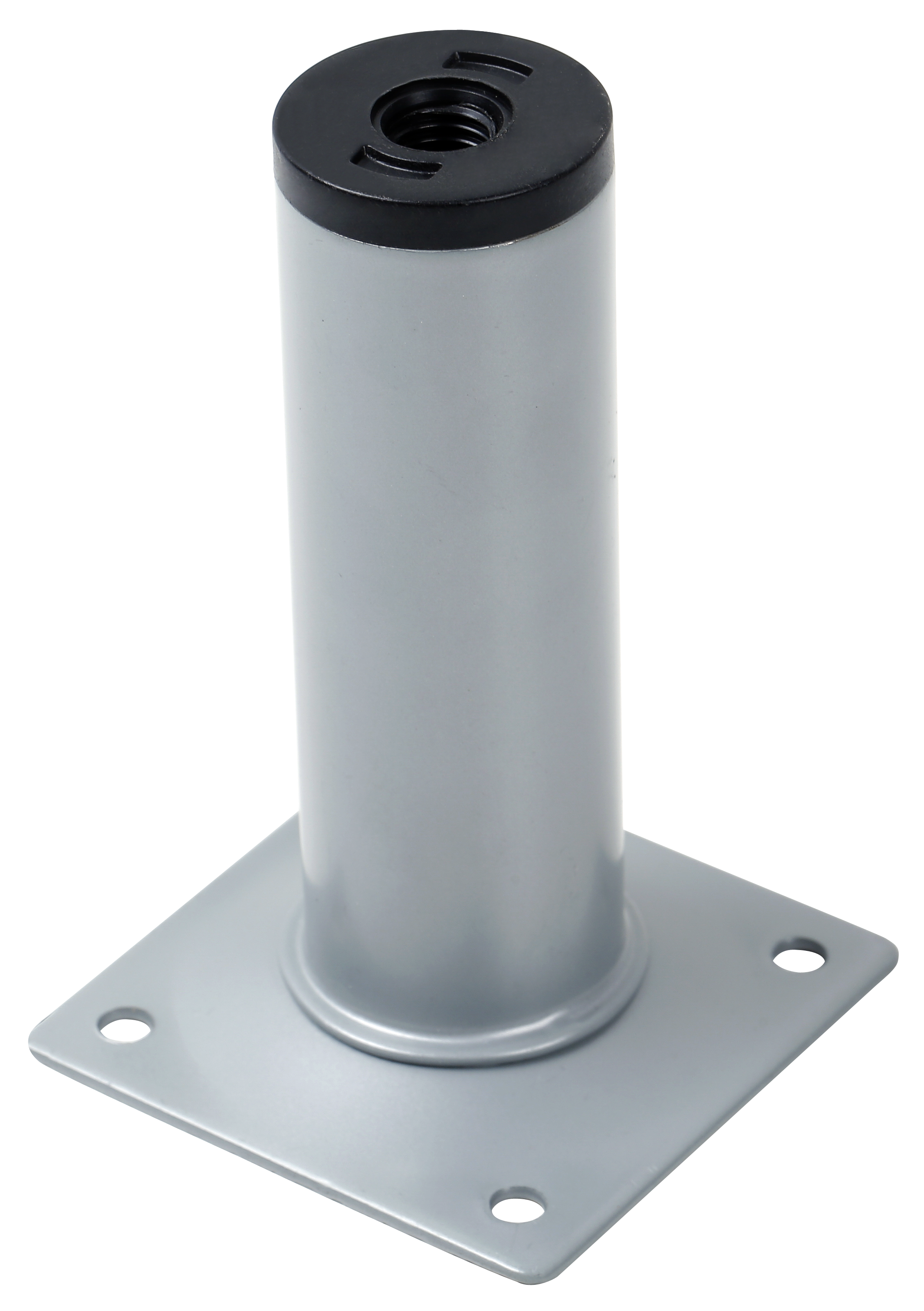 Pata para mueble de acero color gris altura 10 cm - 4