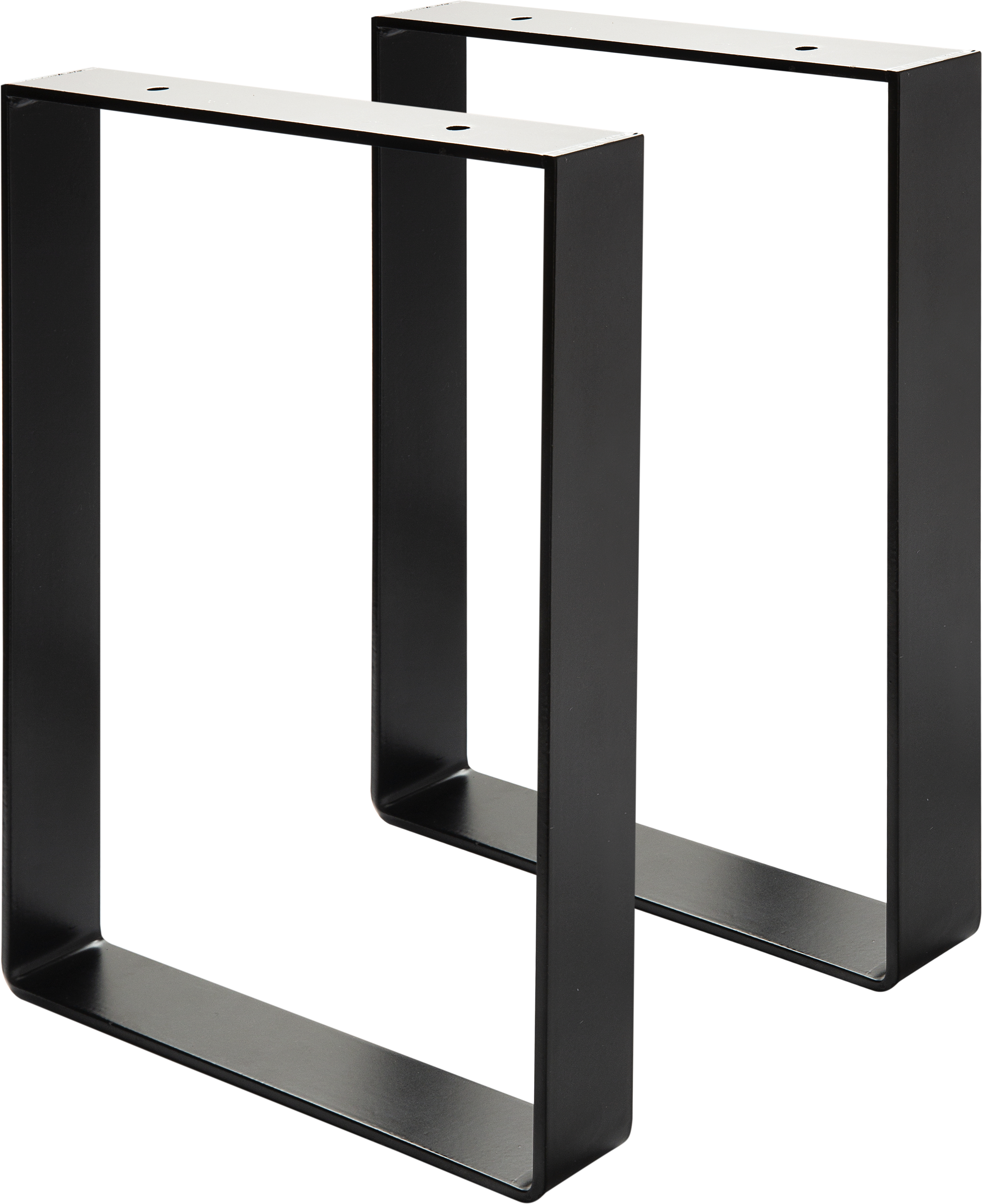 Pé de móvel QUADRADO AÇO 350X250X40X5 PRETO MATE - 2