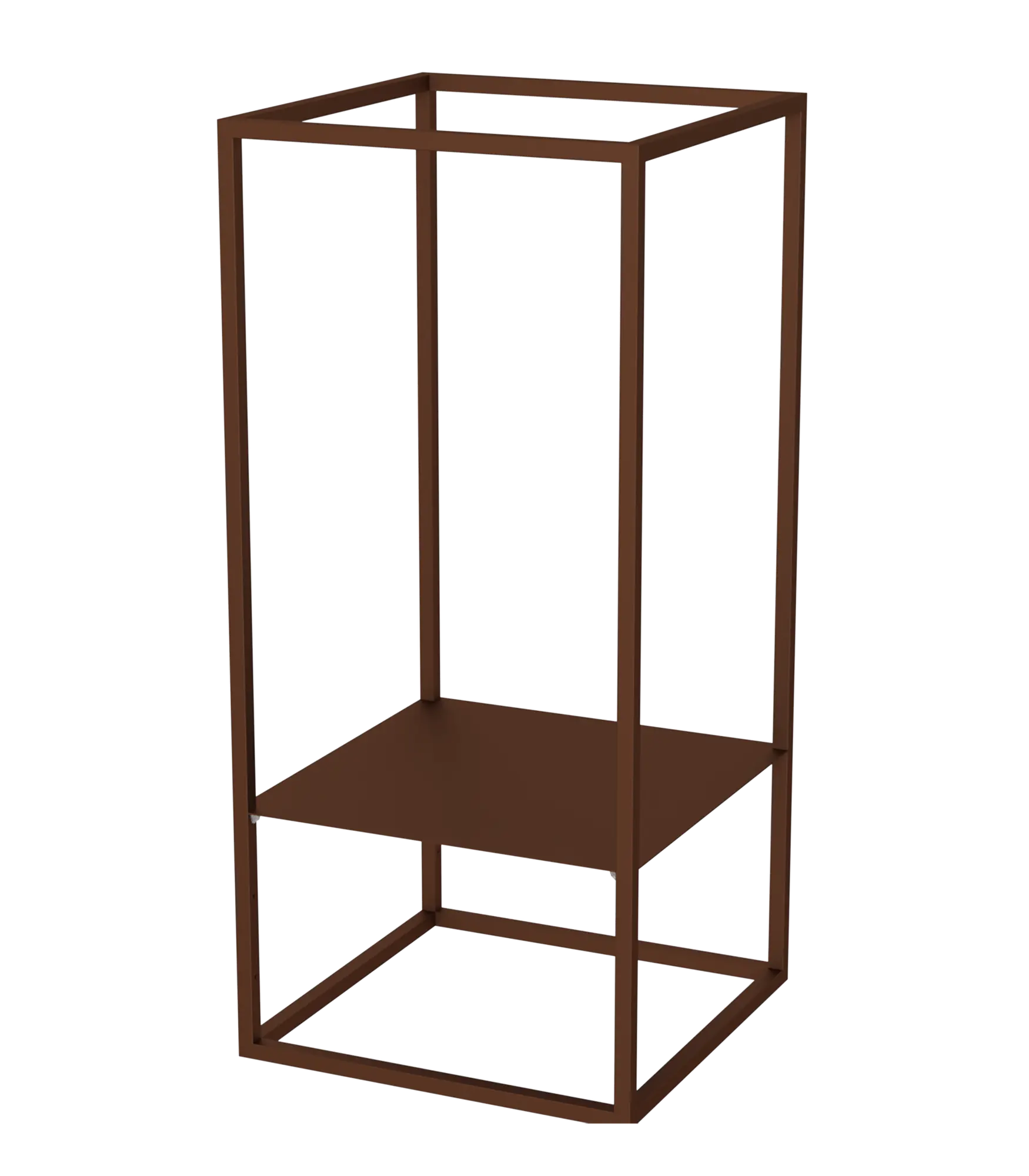 Soporte de hierro para macetas parthenon 120x46x46 cm marrón