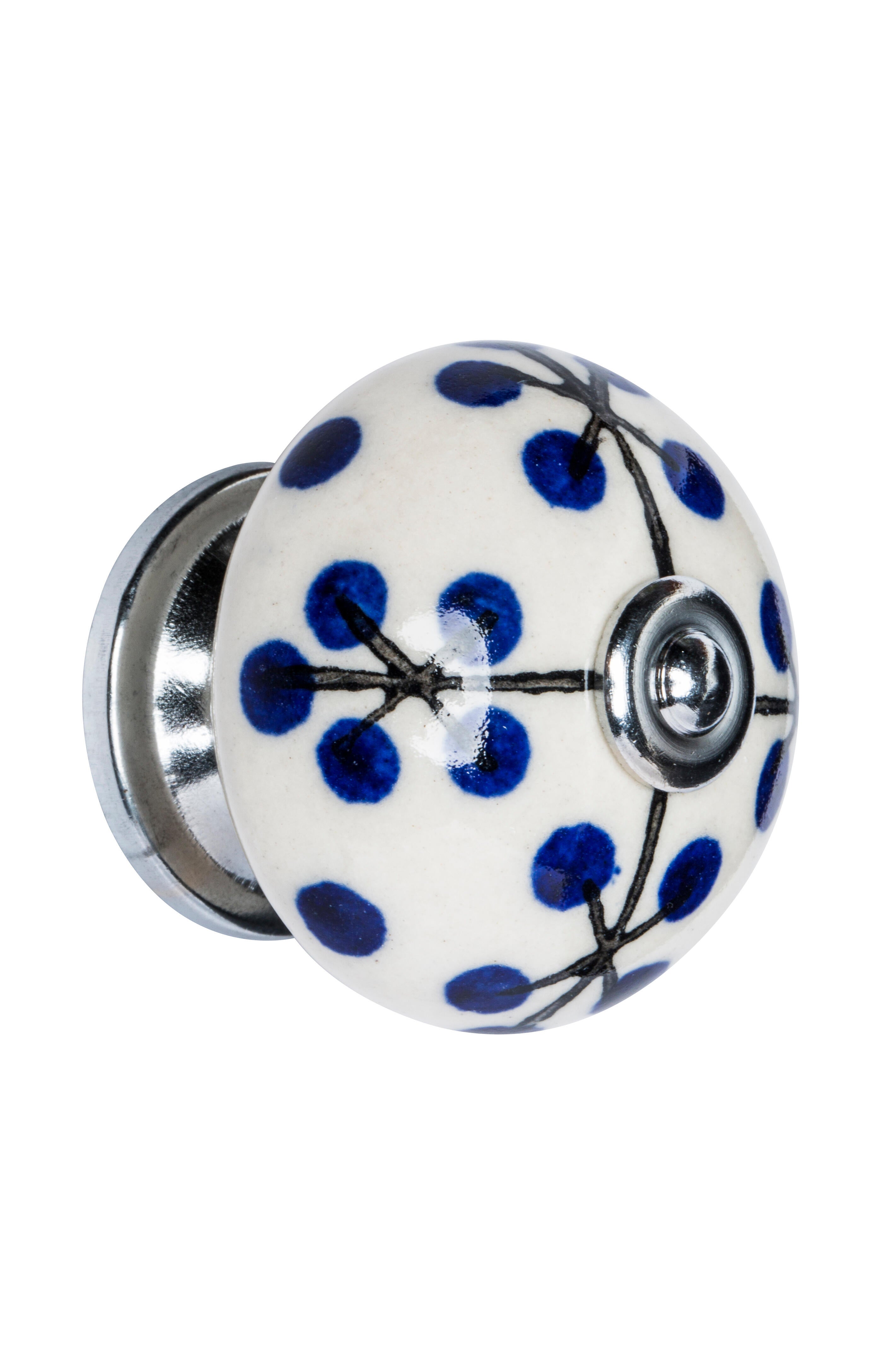 1 pomo de mueble rei 7-e506.08 azul, d. 25