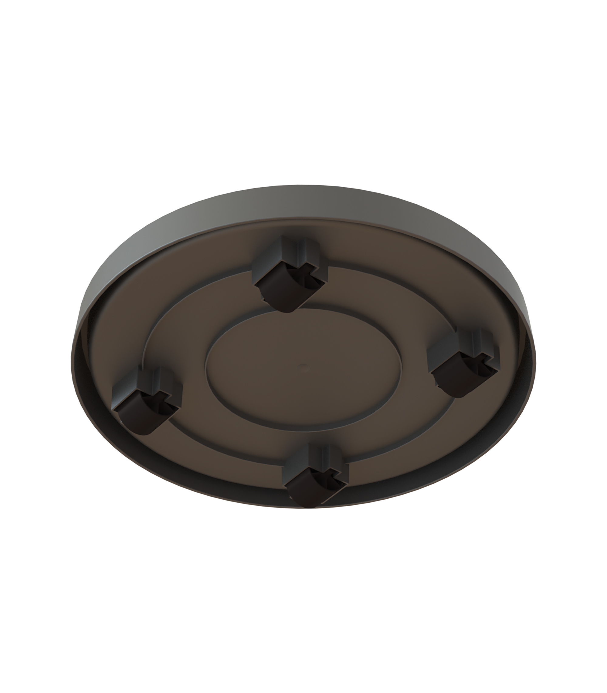 Plato con ruedas antracita 30x30x6,2cm