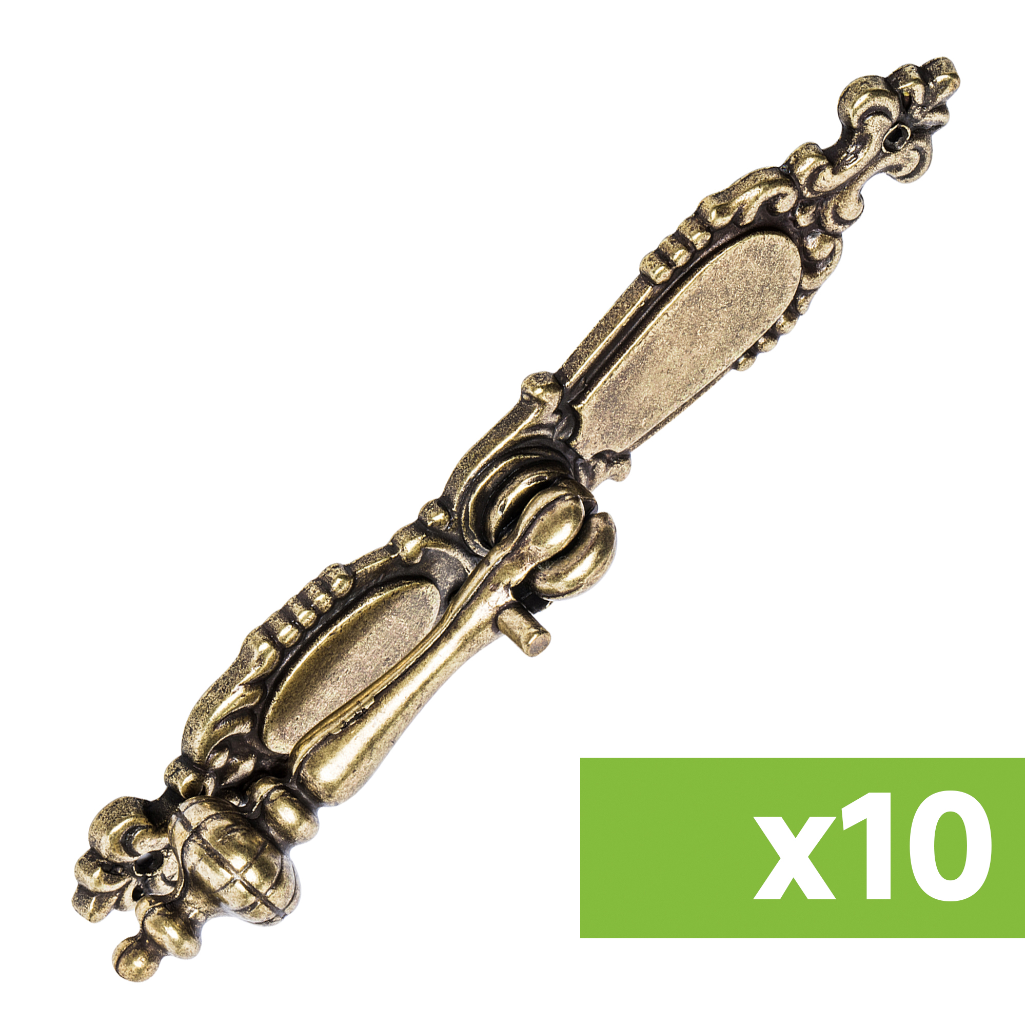 Lote 10 tiradores para muebles con placa colgante de aluminio