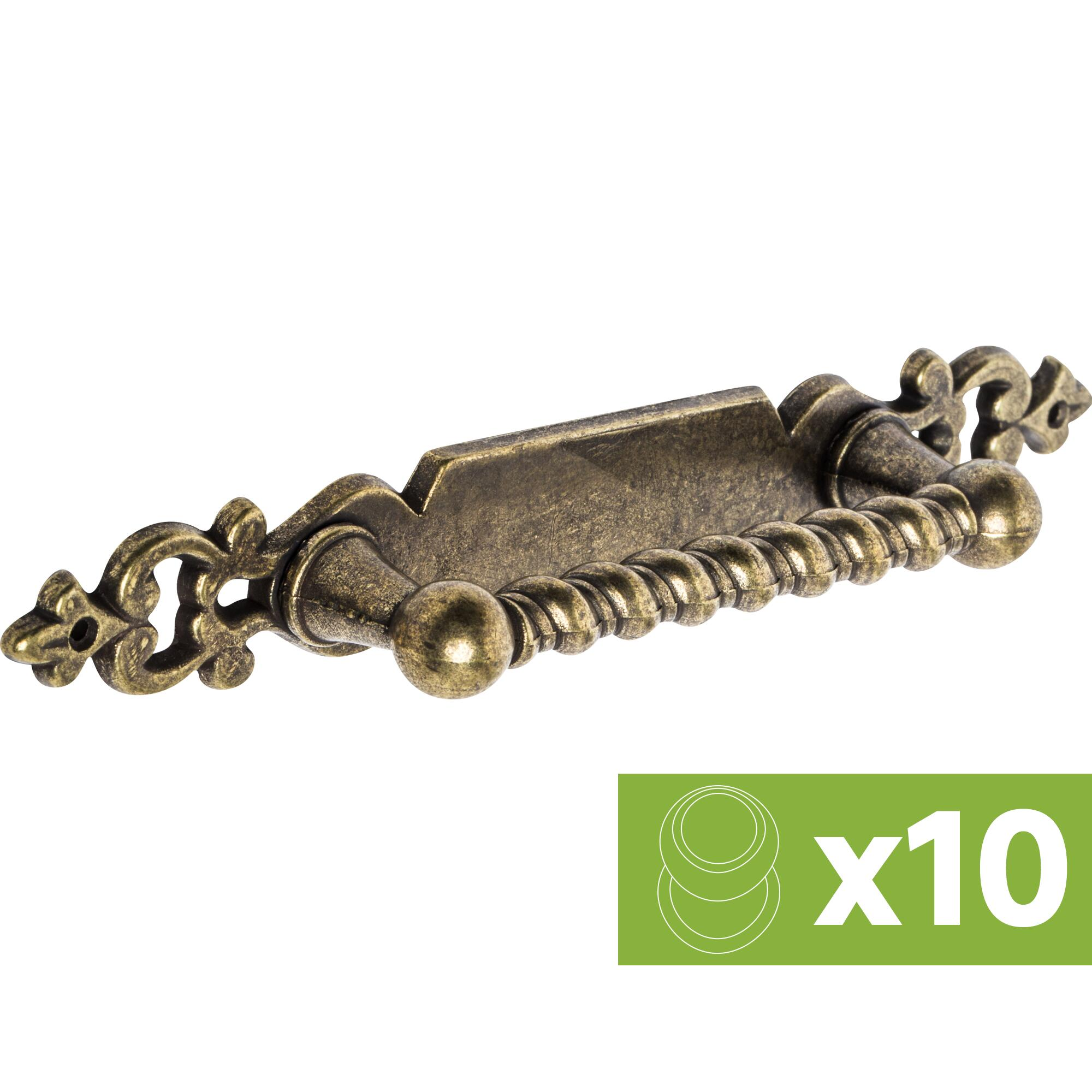 Lote 10 tiradores rei para muebles de color bronce 128x22 mm
