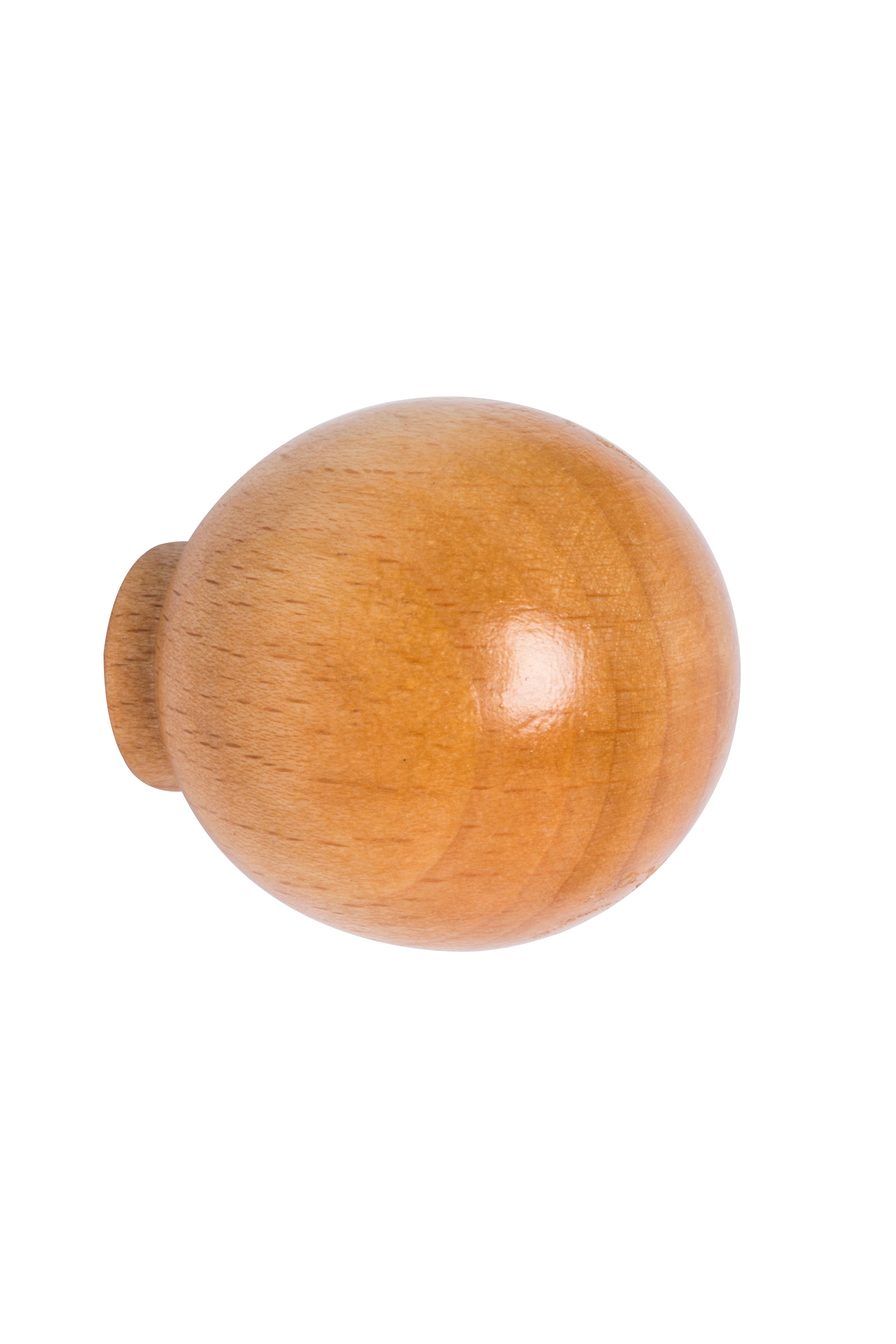 Pomo de mueble de madera barnizado de 30x33x30 mm