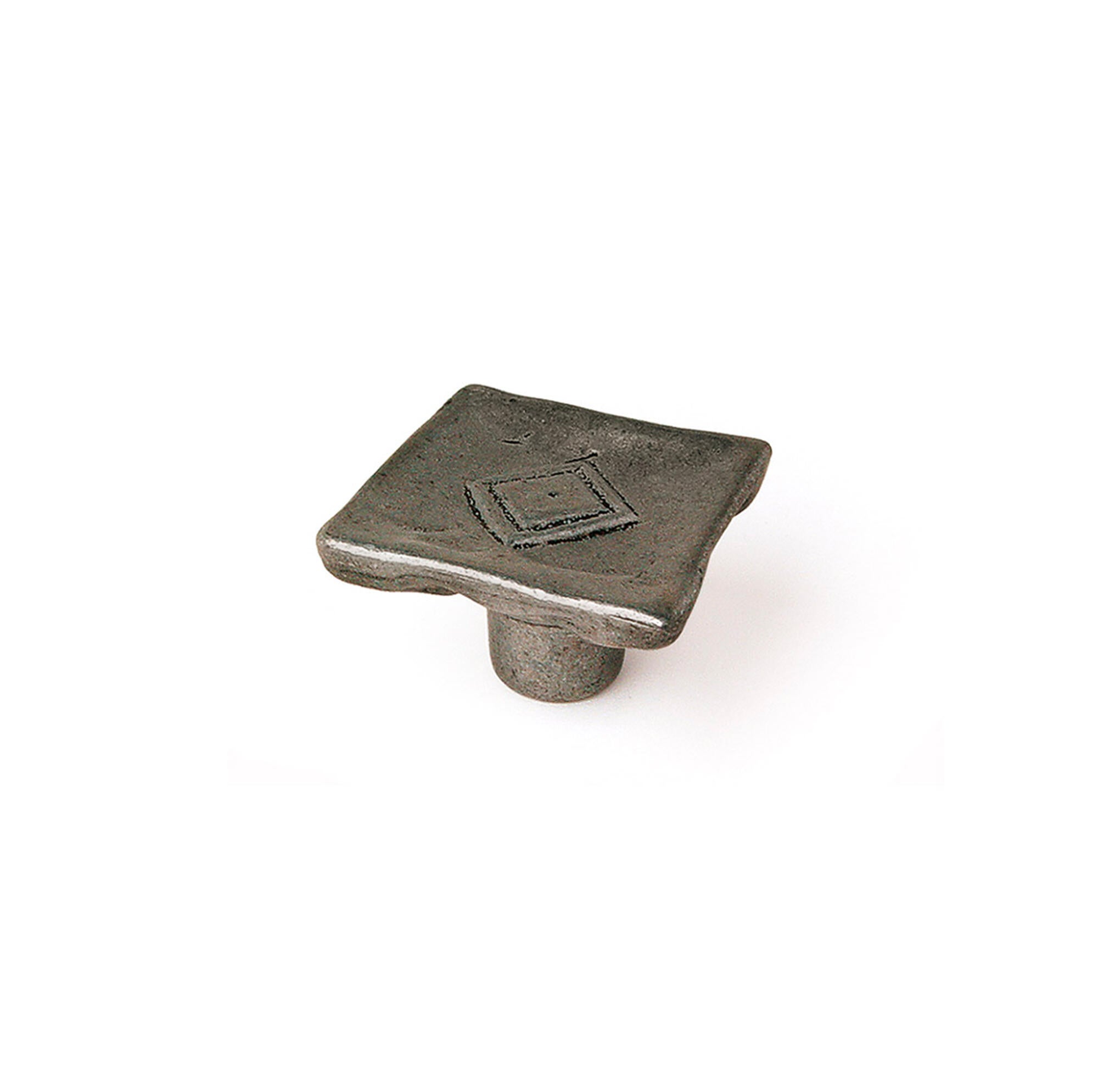 Tirador de zamak plata vieja rei, medidas: 35x20mm