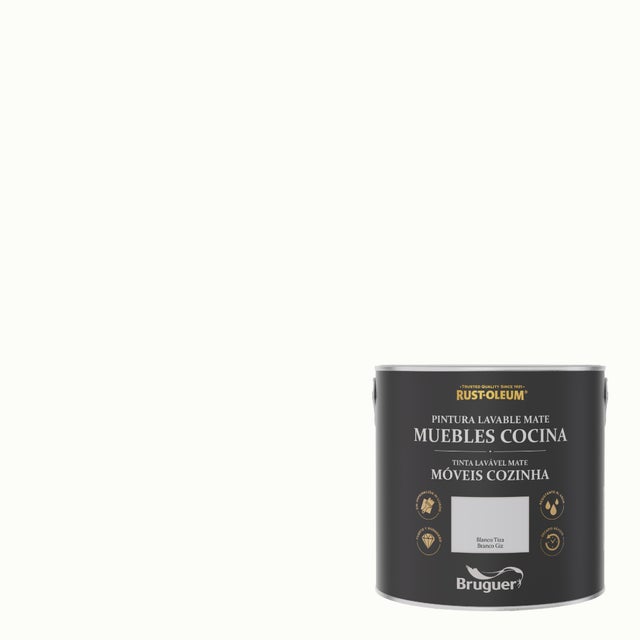 Tinta lavável móveis de cozinha mate branco giz 2,5 L Rust-Oleum