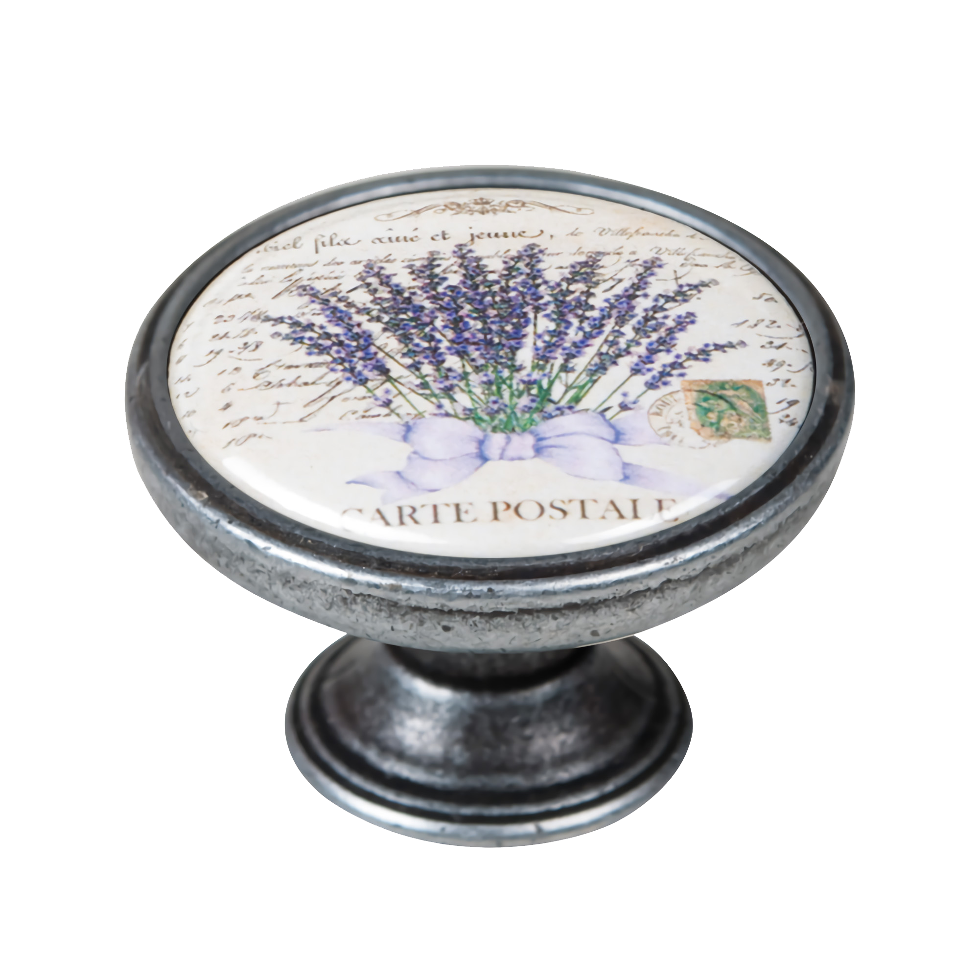 1 pomo de mueble nesu 550pt47 gris / plata, multicolor, d. 25