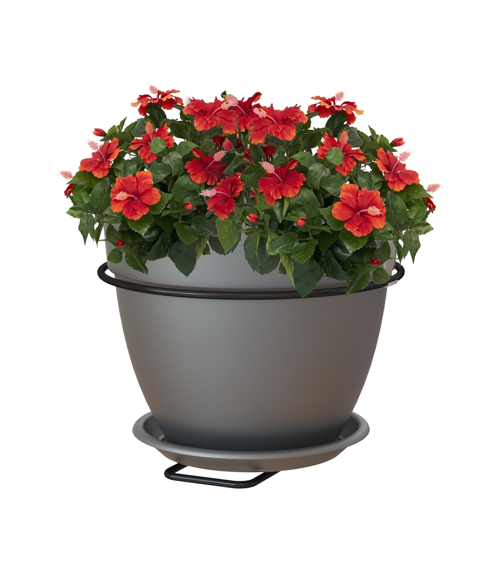 Portavaso con supporto ARTEVASI Capri campana in polipropilene antracite H 20 x ø 20 cm - 4