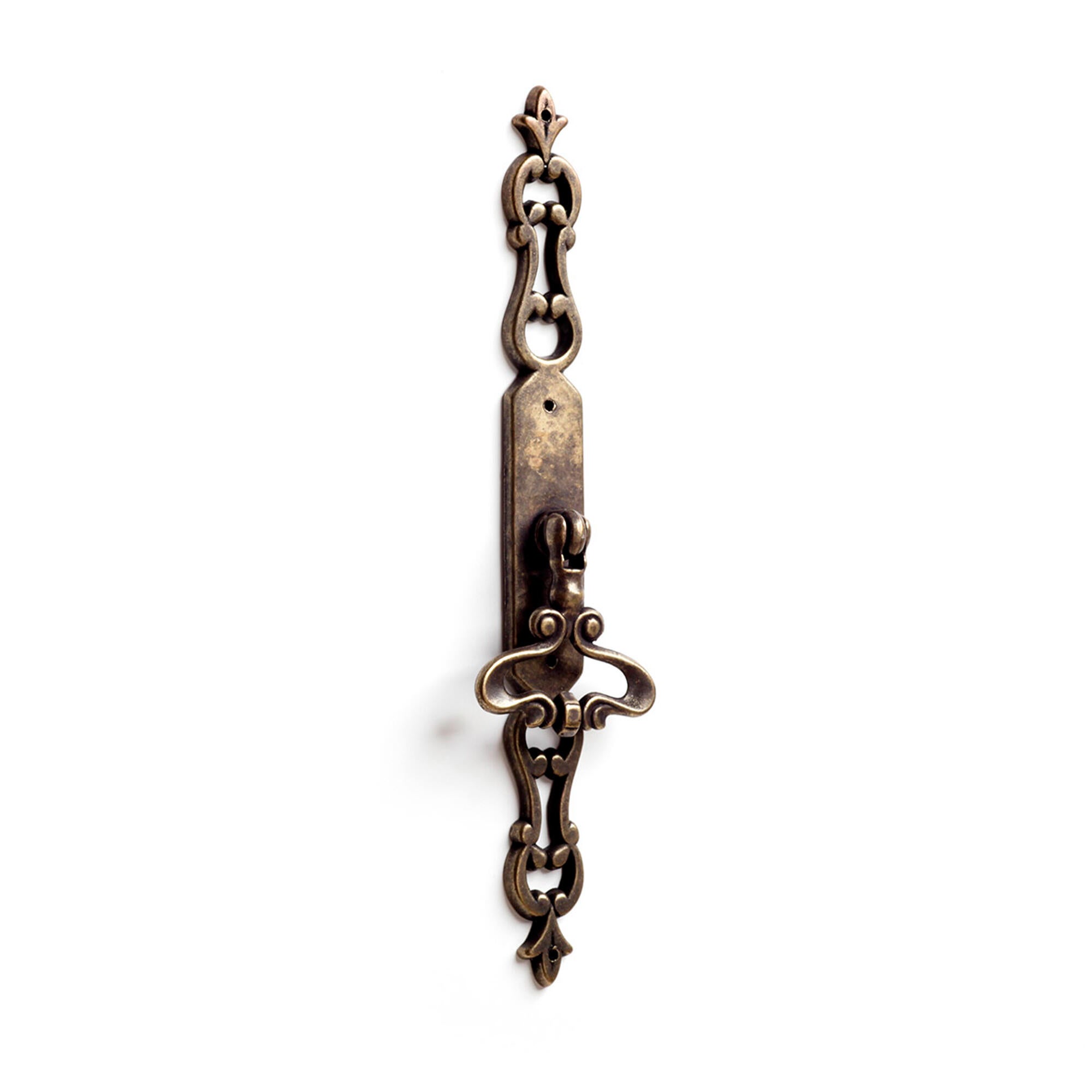 Tirador de zamak cuero viejo rei, medidas: 180x14mm
