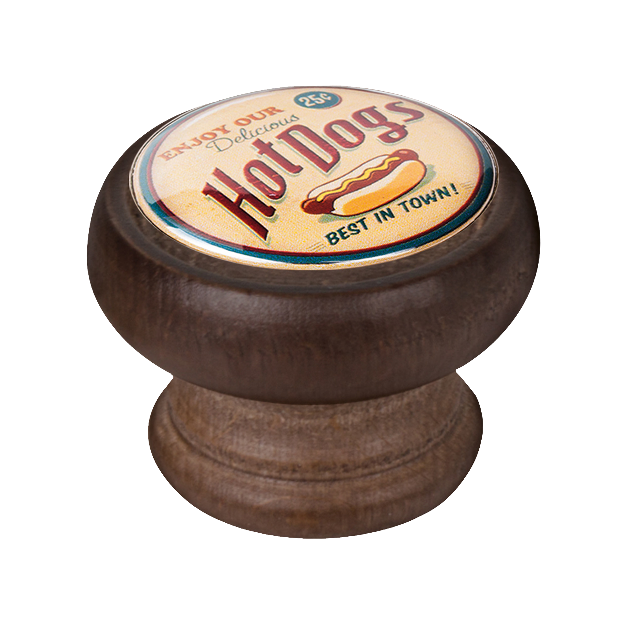 1 pomo de mueble nesu marrón, multicolor, d. 40