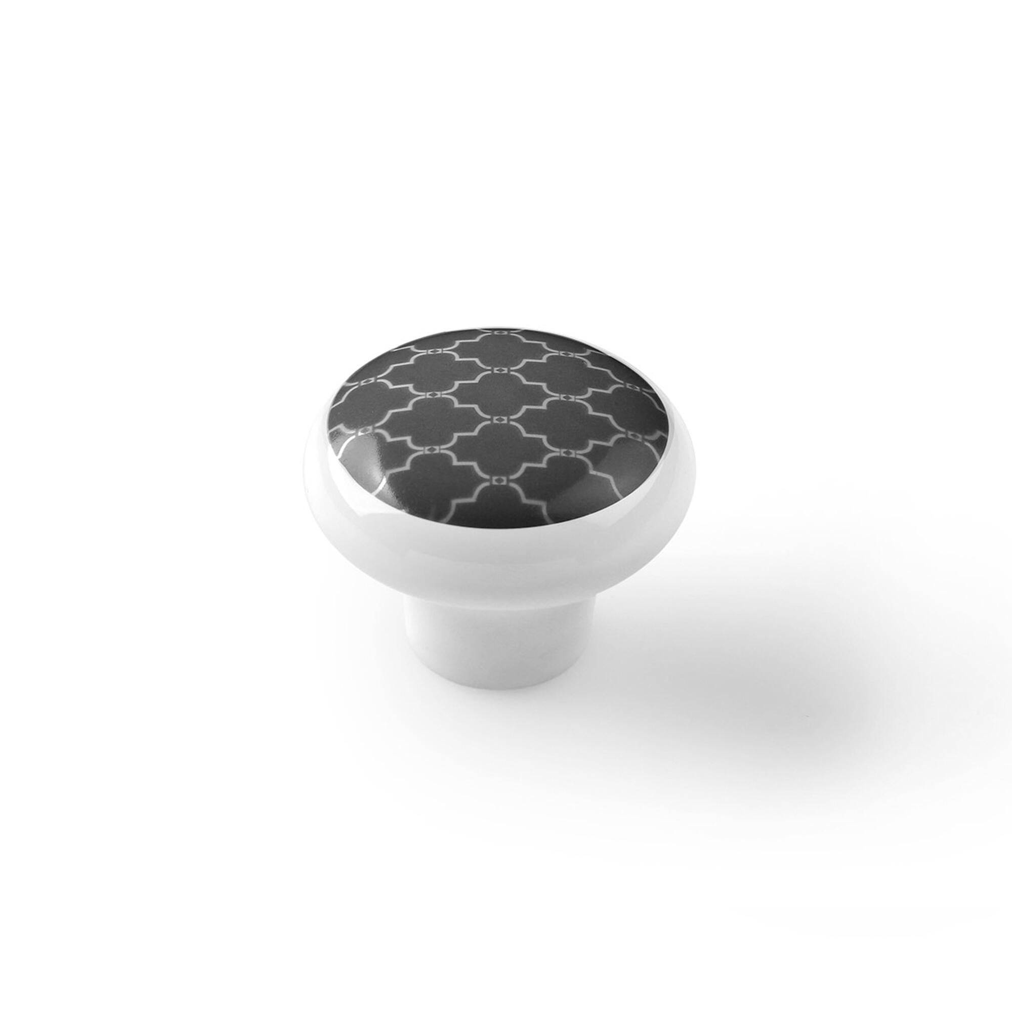 1 pomo de mueble rei negro, d. 40