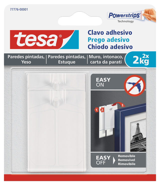 2 clavo adhesivo de plástico / pvc  de 120x140 mm.