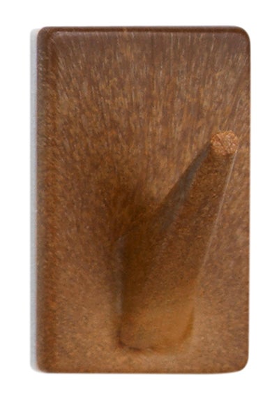 4 colgadores adhesivos en color madera