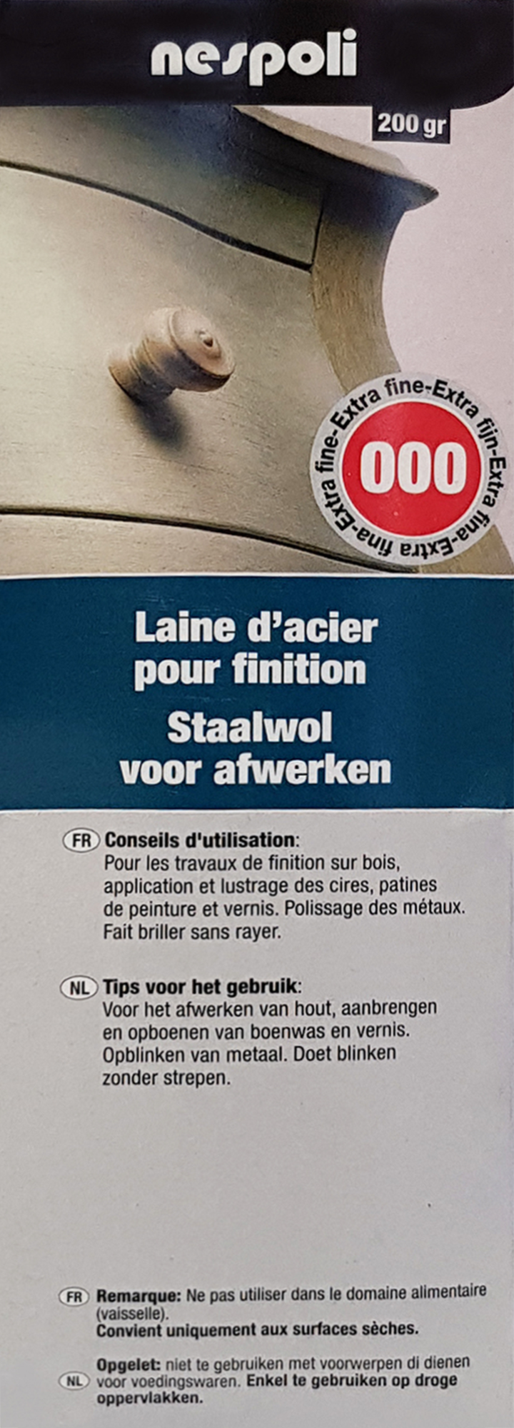 Lana de acero para acabado extra fino nº000 200gr - 3