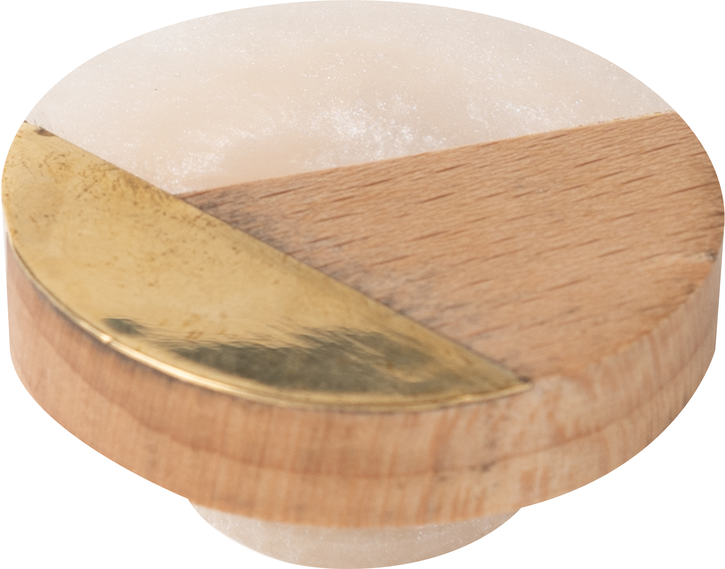 Puxador para móvel Nesu redondo madeira resina 40mm - 3