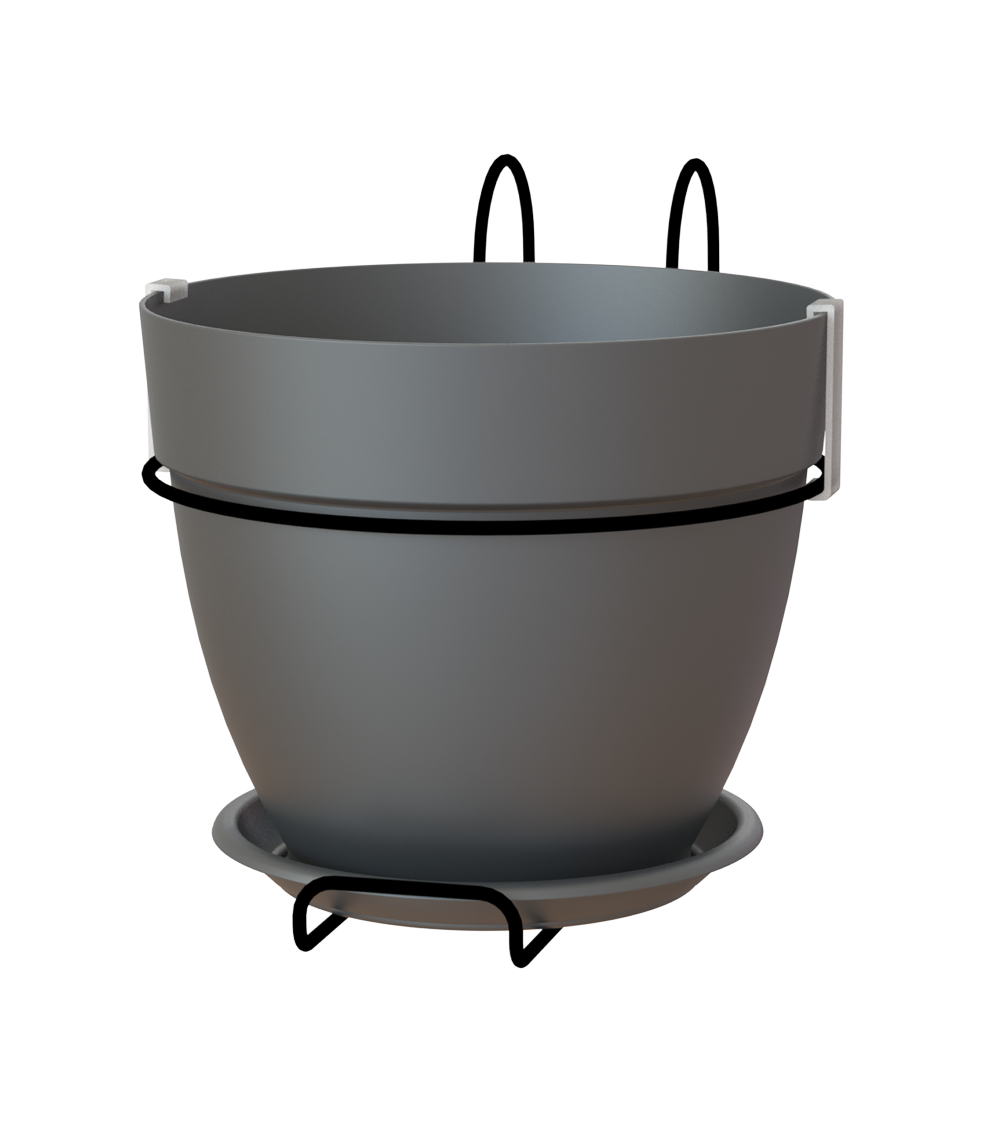 Portavaso con supporto ARTEVASI Capri campana in polipropilene antracite H 20 x ø 20 cm - 3