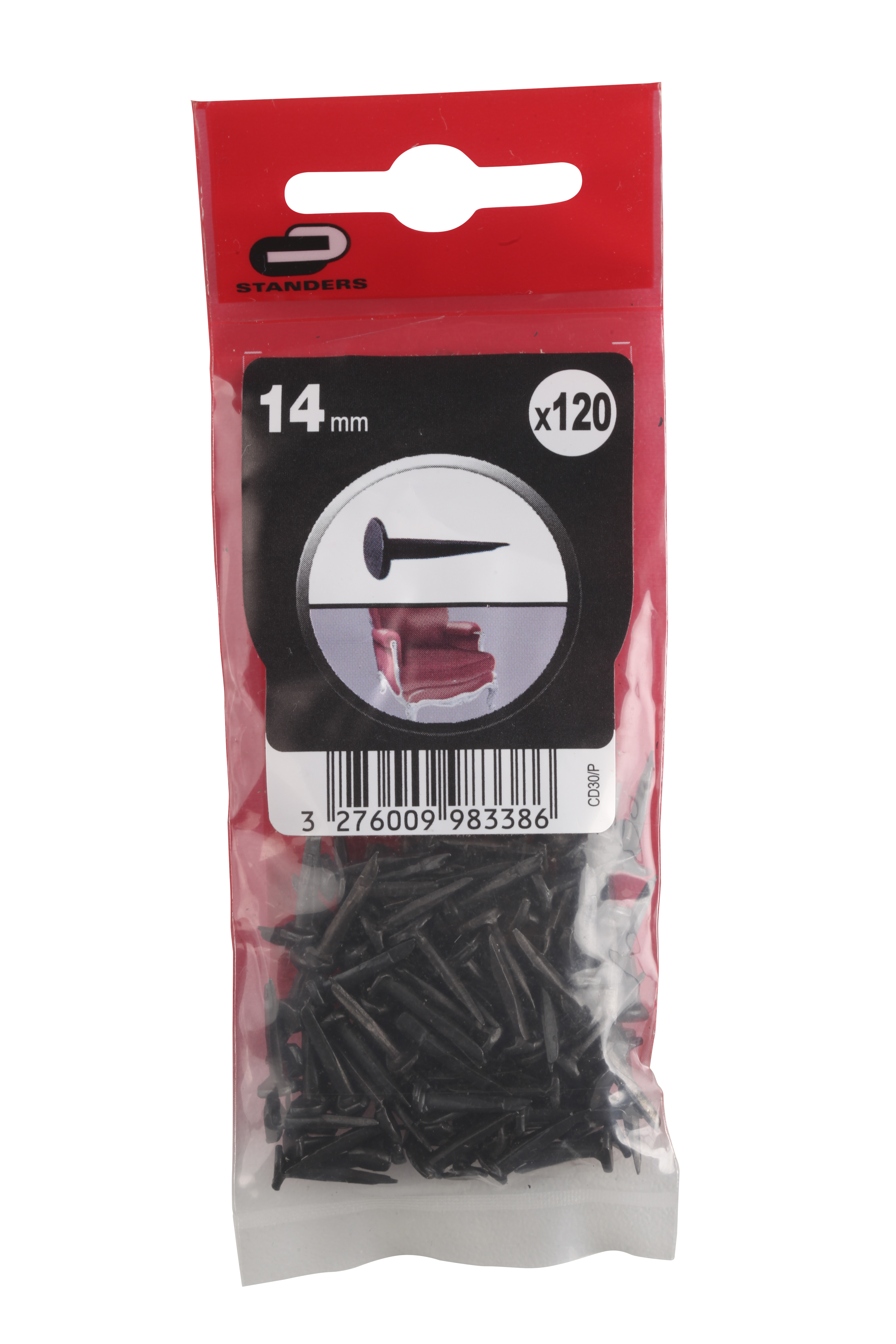 Pack 120 clavos  de tapicero de acero de 14x14 mm - 8