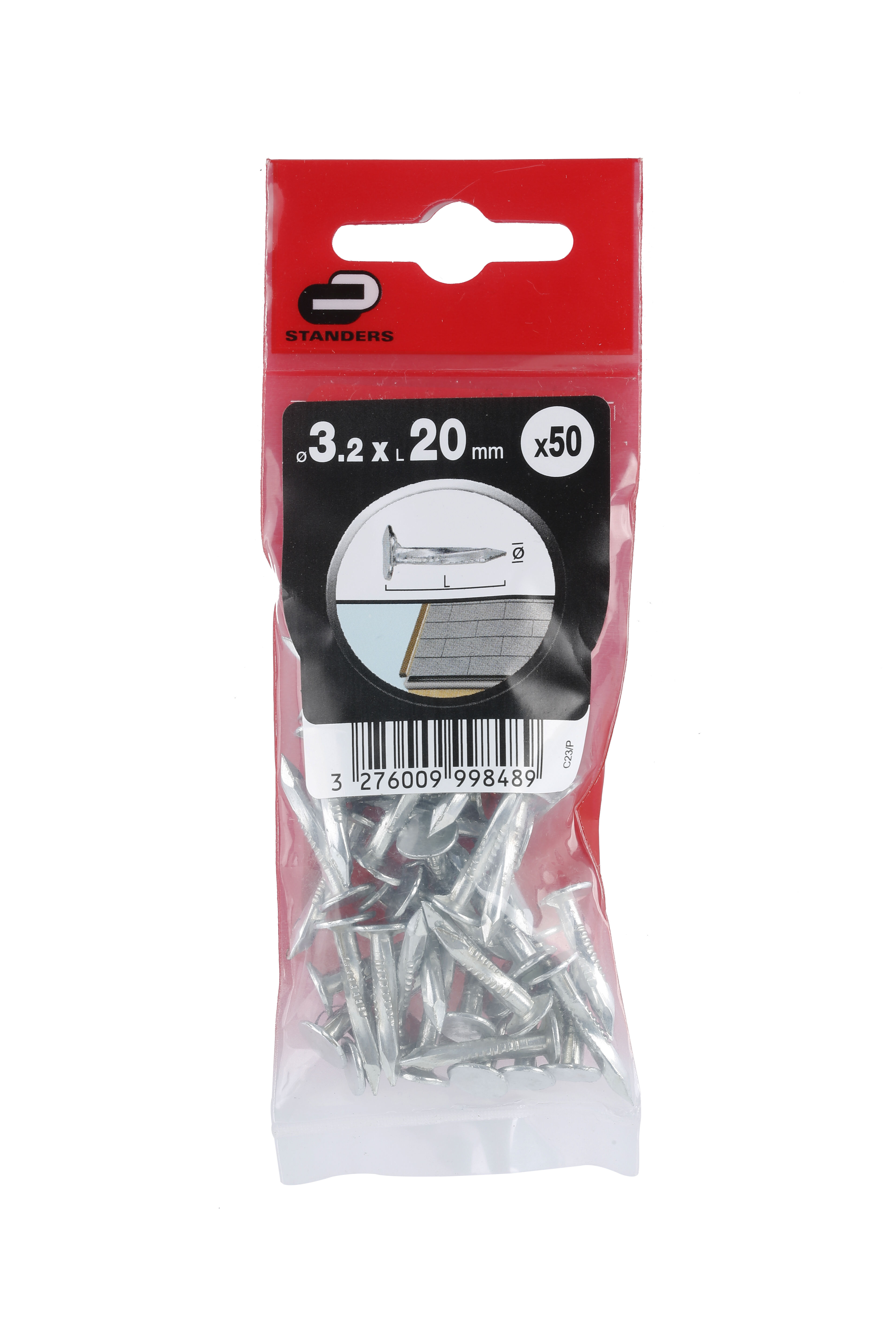 50 clavo STANDERS de acero de 20 mm - 8