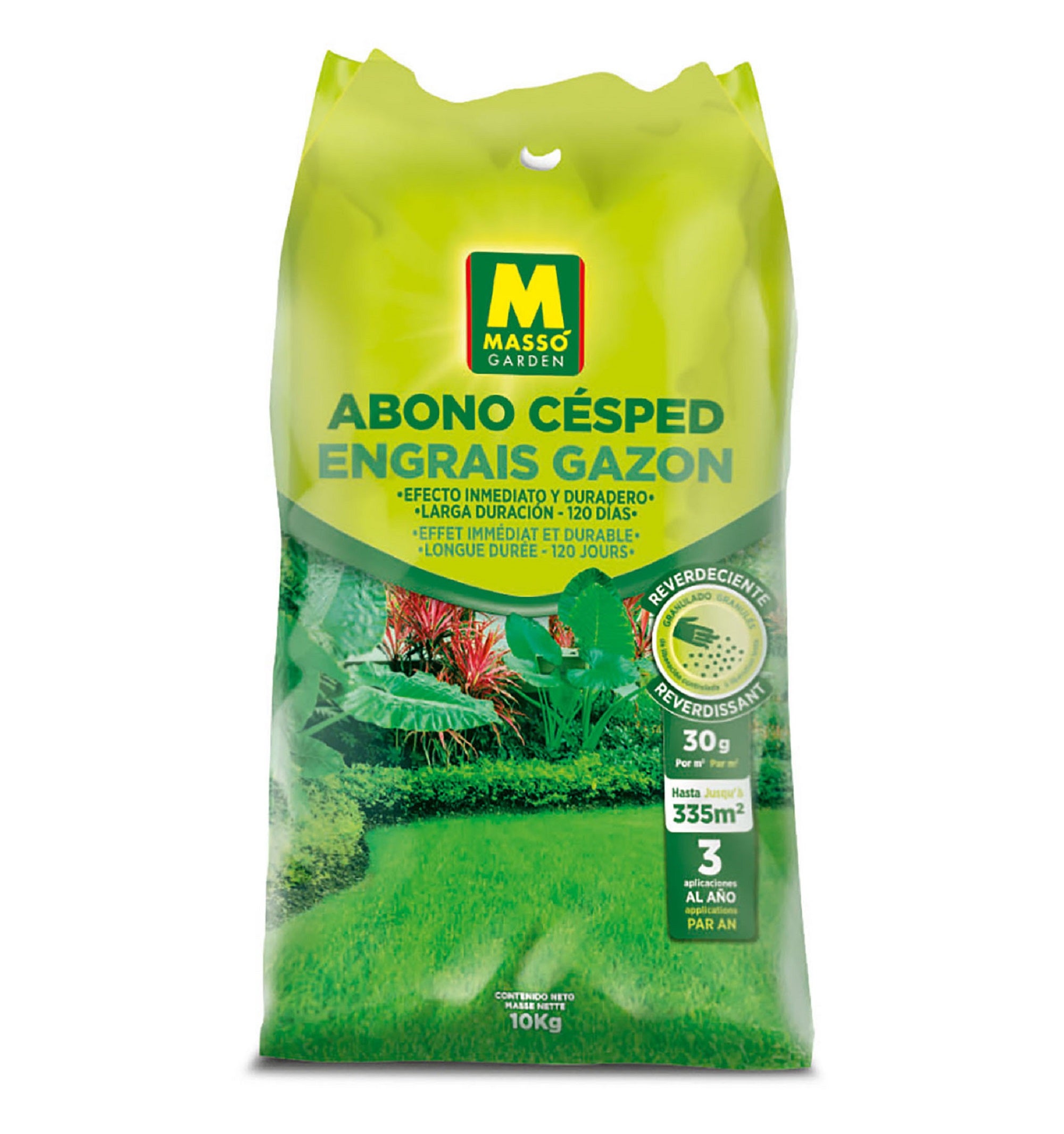 Abono granulado para césped massó 10 kg