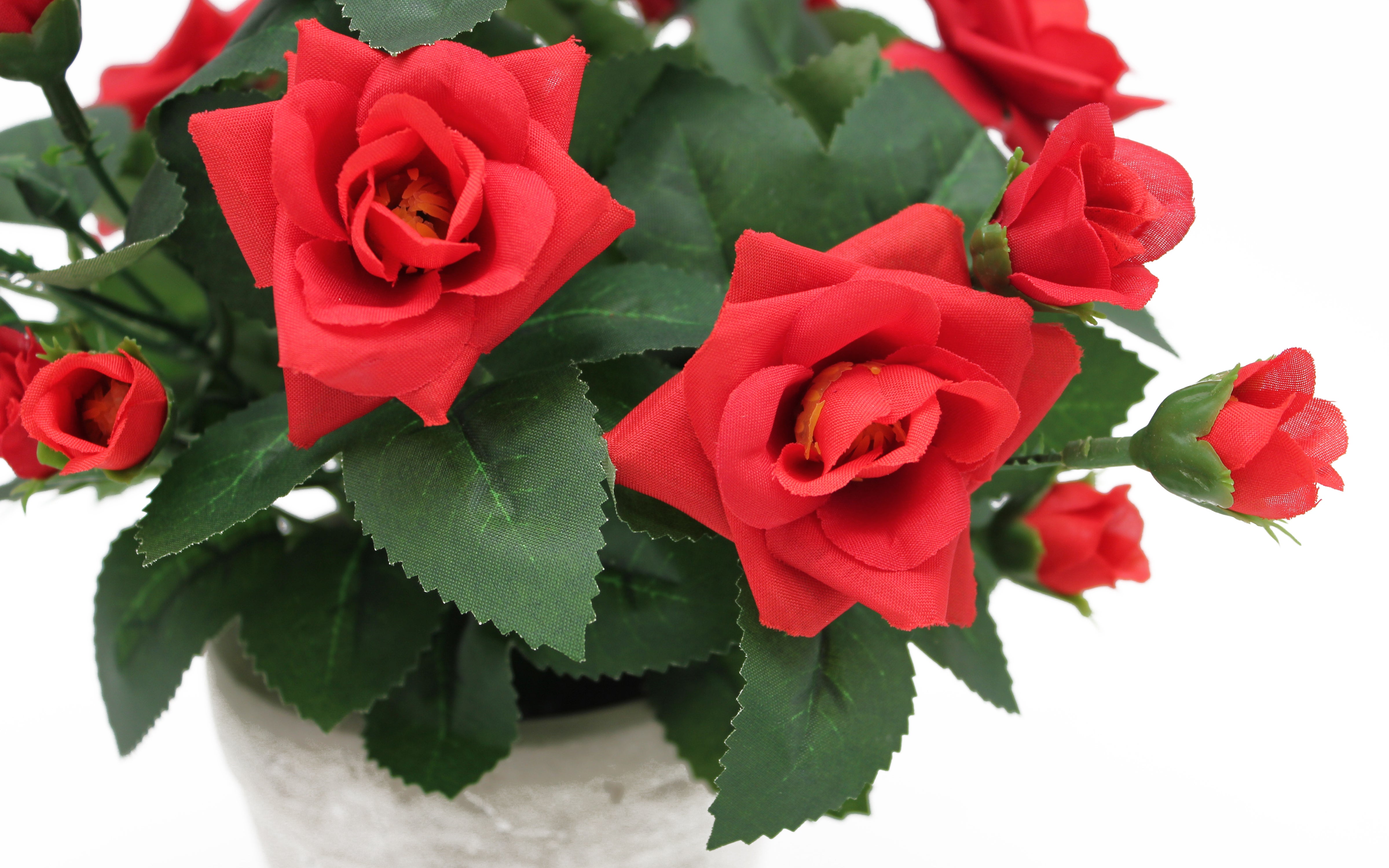 Planta artificial com vaso CERAMICO MINI ROSAL 29 CM - 2