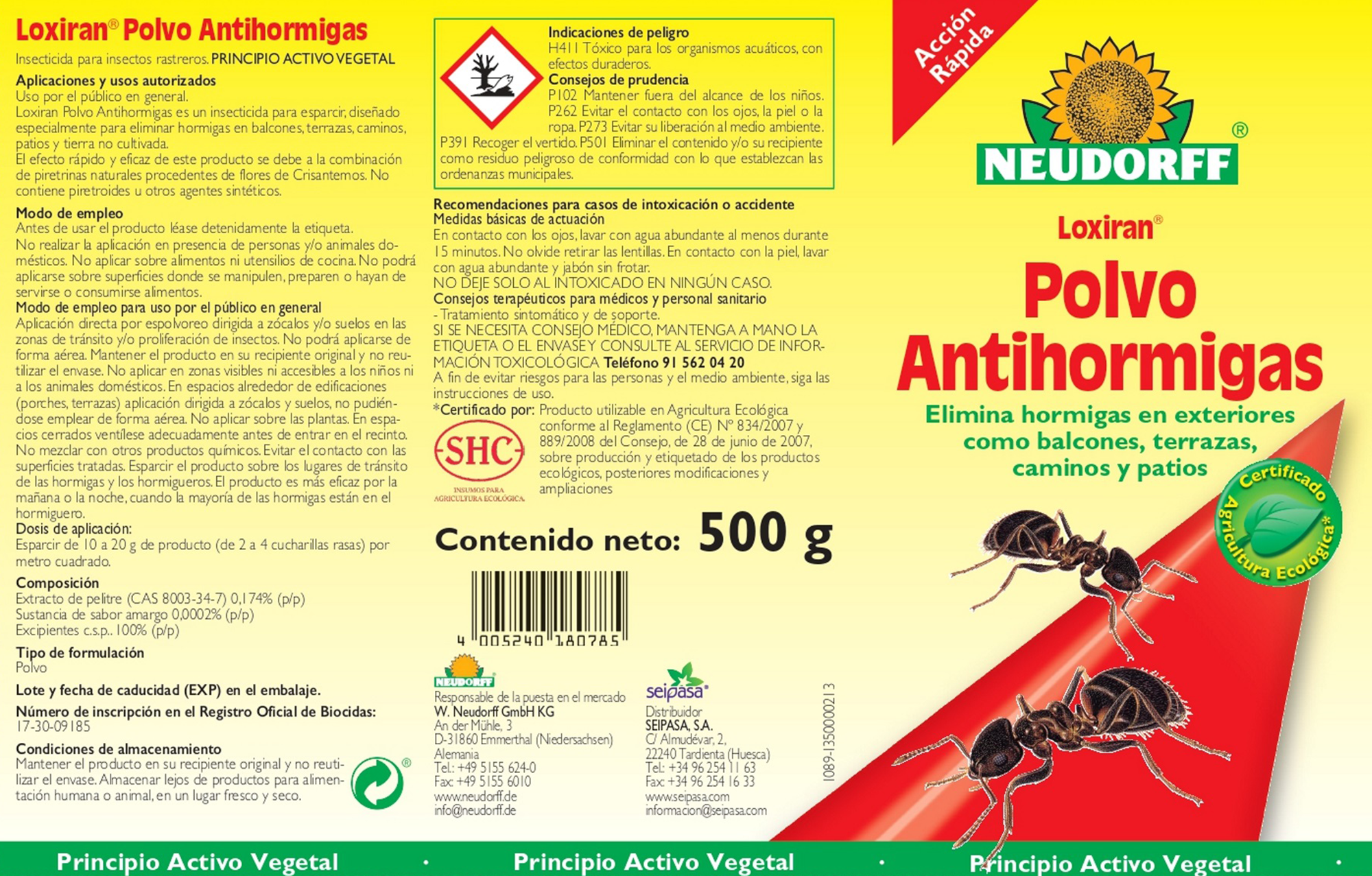 Loxiran® Polvo Antihormigas Eco NEUDORFF 500 gr ECO - 4