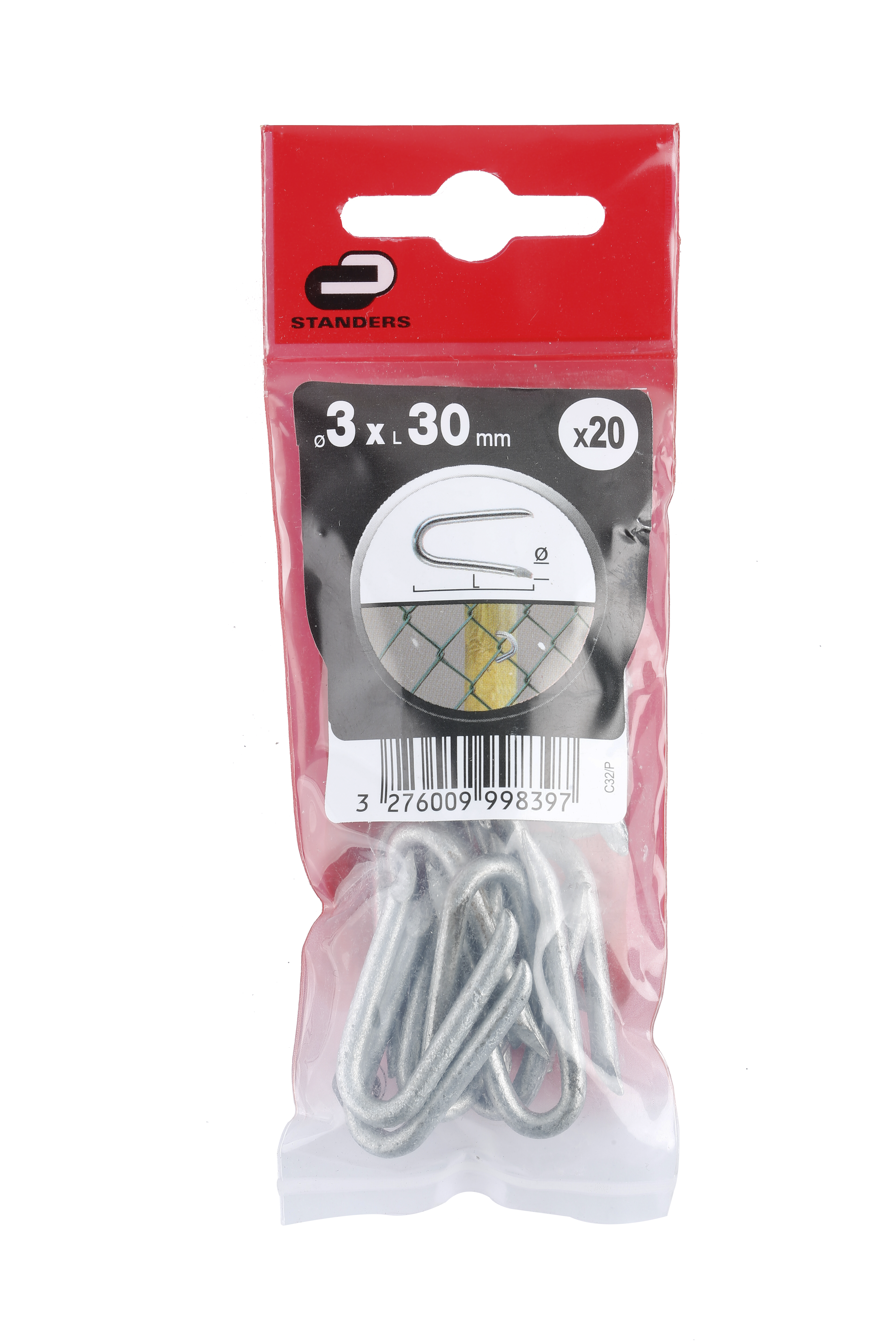 20 Grampos STANDERS 3.0X30 MM - 4