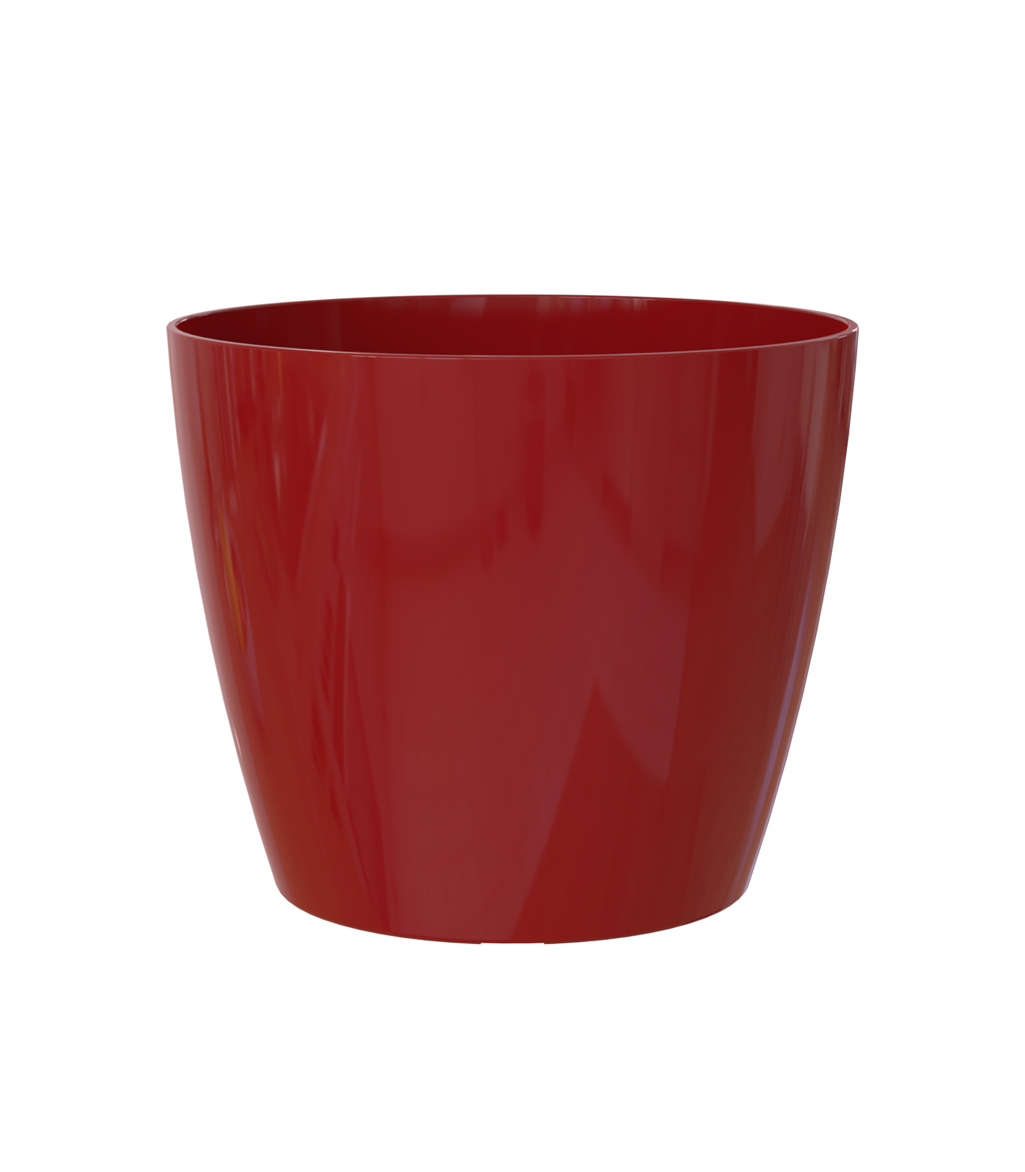 Maceta redonda de polipropileno artevasi san remo ø 16 cm y 14.5 cm altura rojo