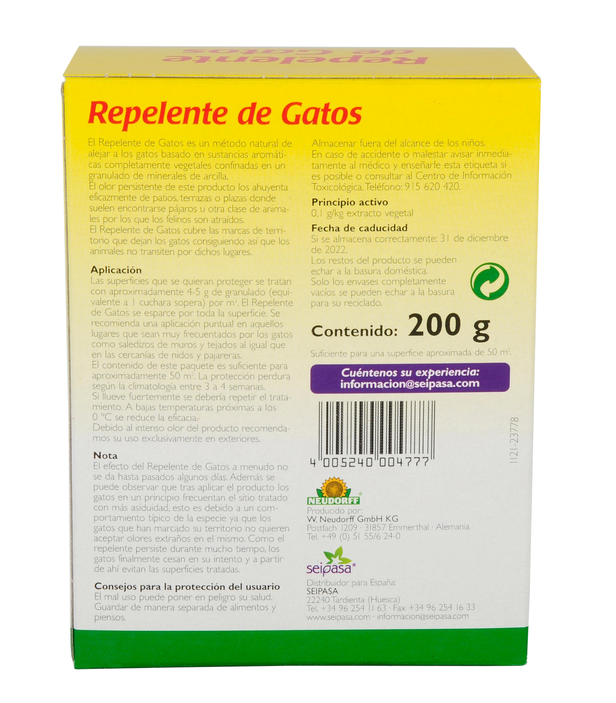 Repelente para gatos NEUDORFF 200 gr - 3