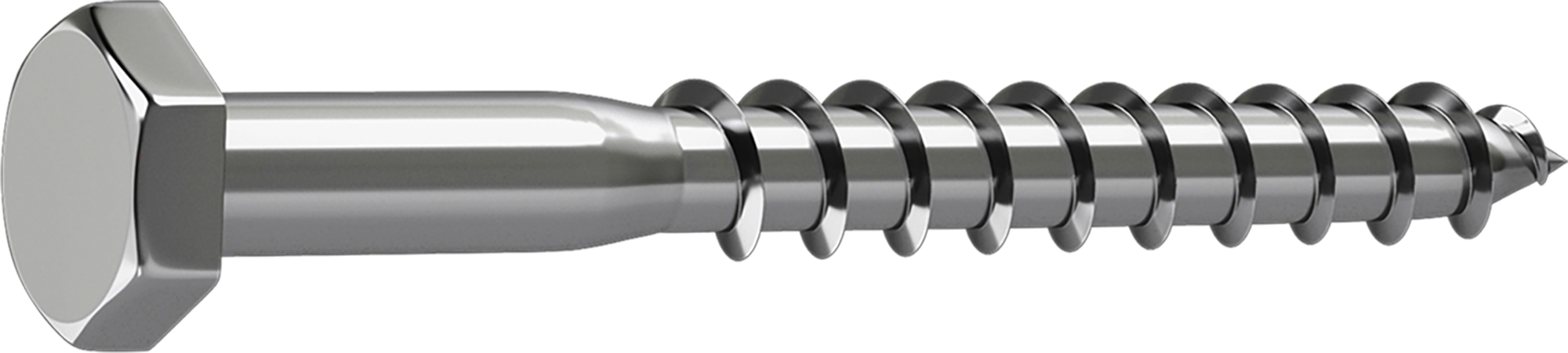 60 Parafusos STANDERS TIREFOND SEXTAVADO INOX A4 6X40 - 3