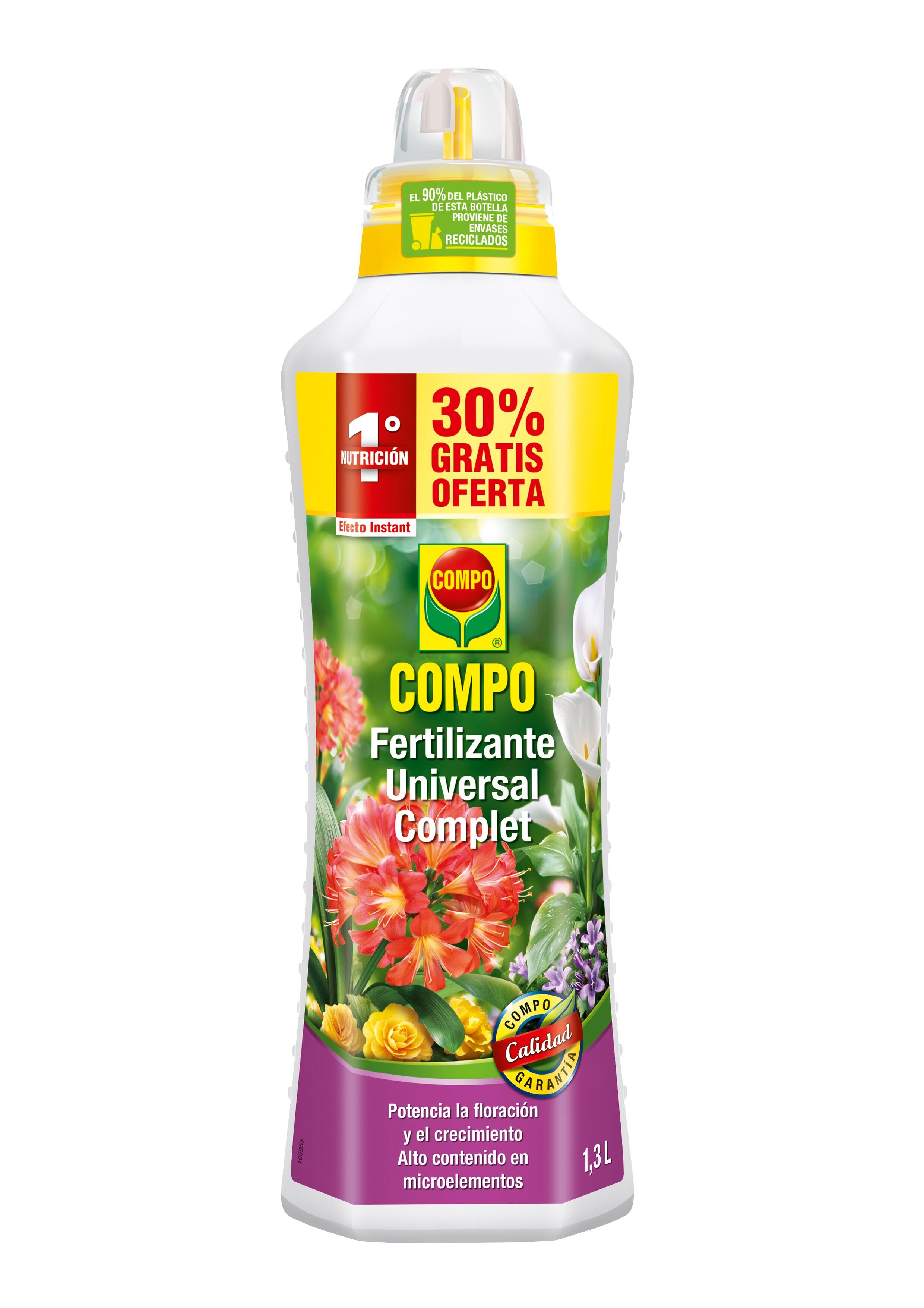 Fertilizante universal líquido COMPO 1,3L para plantas interior y ...
