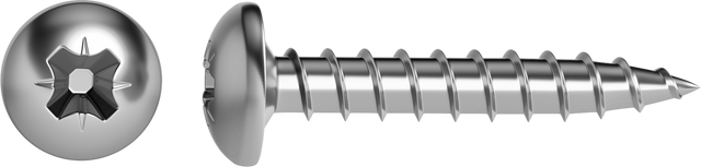 35 Tornillo para madera STANDERS pozidriv con cabeza redonda, ø 4 x L. 16 mm
