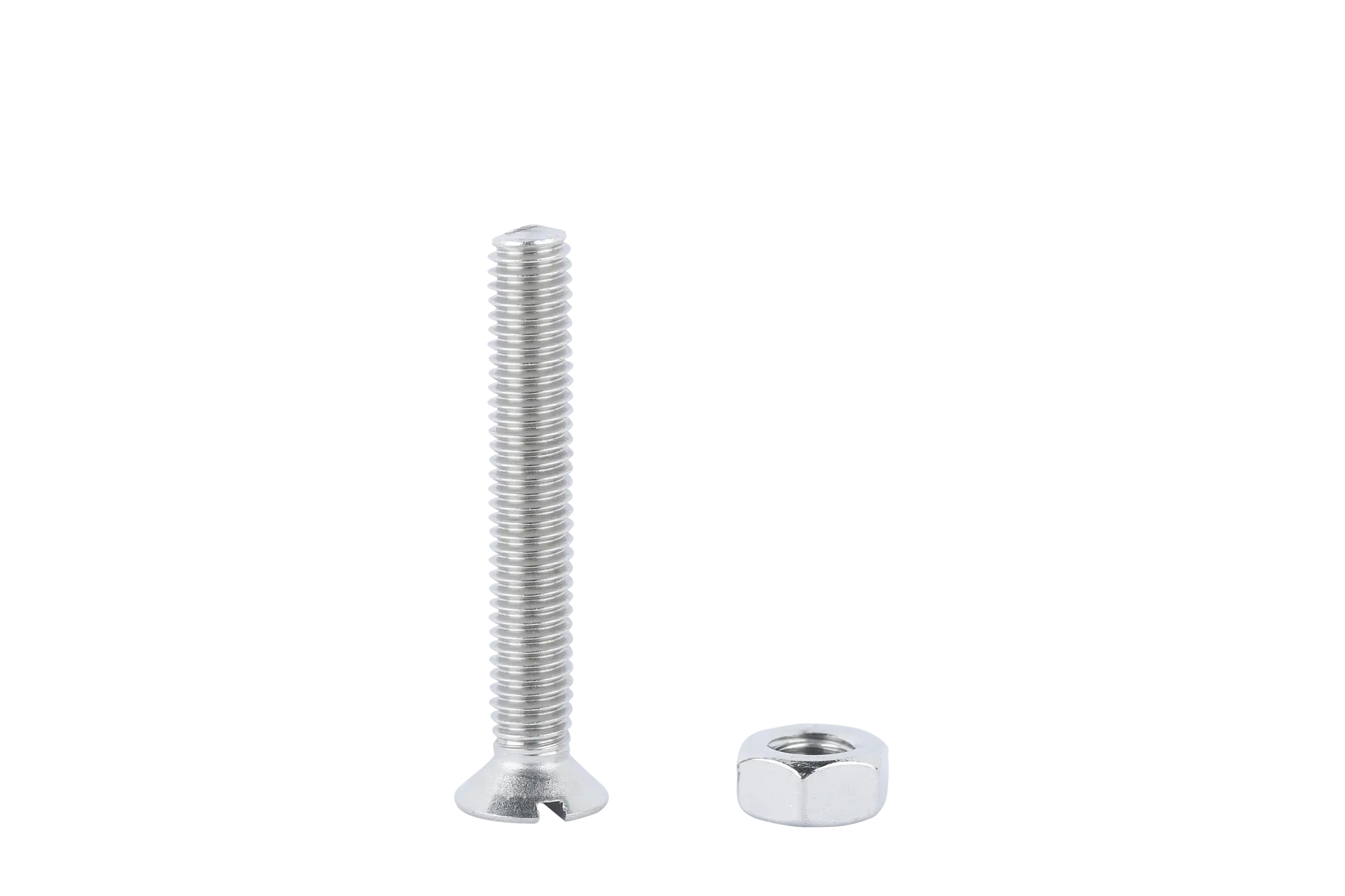 8 Tornillo de métrica cabeza plana avellanada ranurada de acero , Ø 6 x L.40 mm - 5