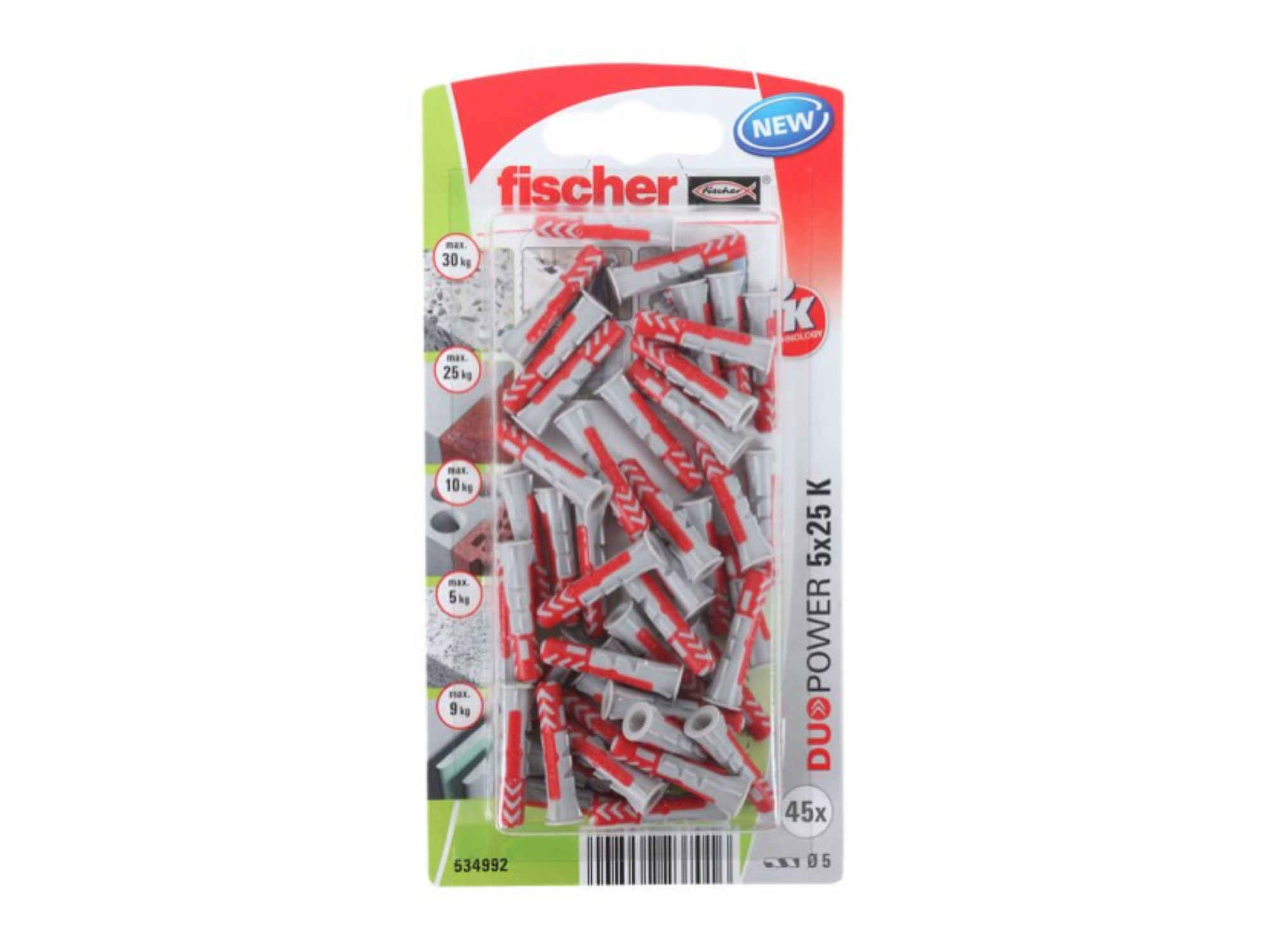 45 buchas DUOPOWER 5X25MM - 6