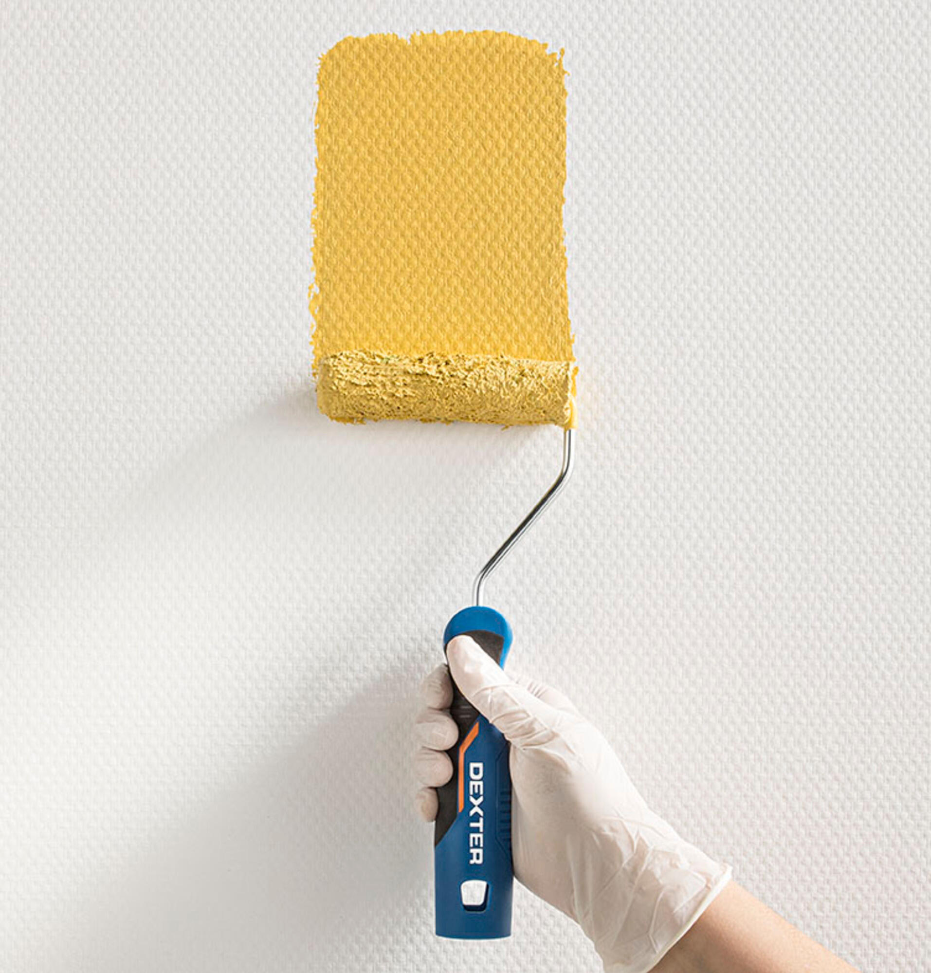 Mini rodillo para pintar superficies rugosas de 110 mm de anchura, 15 mm de diámetro, pelo largo (más de 12 mm). Fibra de poliéster. Varilla de acero. - 3