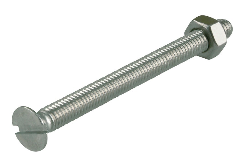 6 parafusos r metal cabeça fenda inox a4 6x50mm - 4