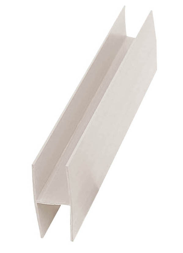 Perfil forma en h de pvc blanco al.3.5 x an.1.6 x l.205 cm
