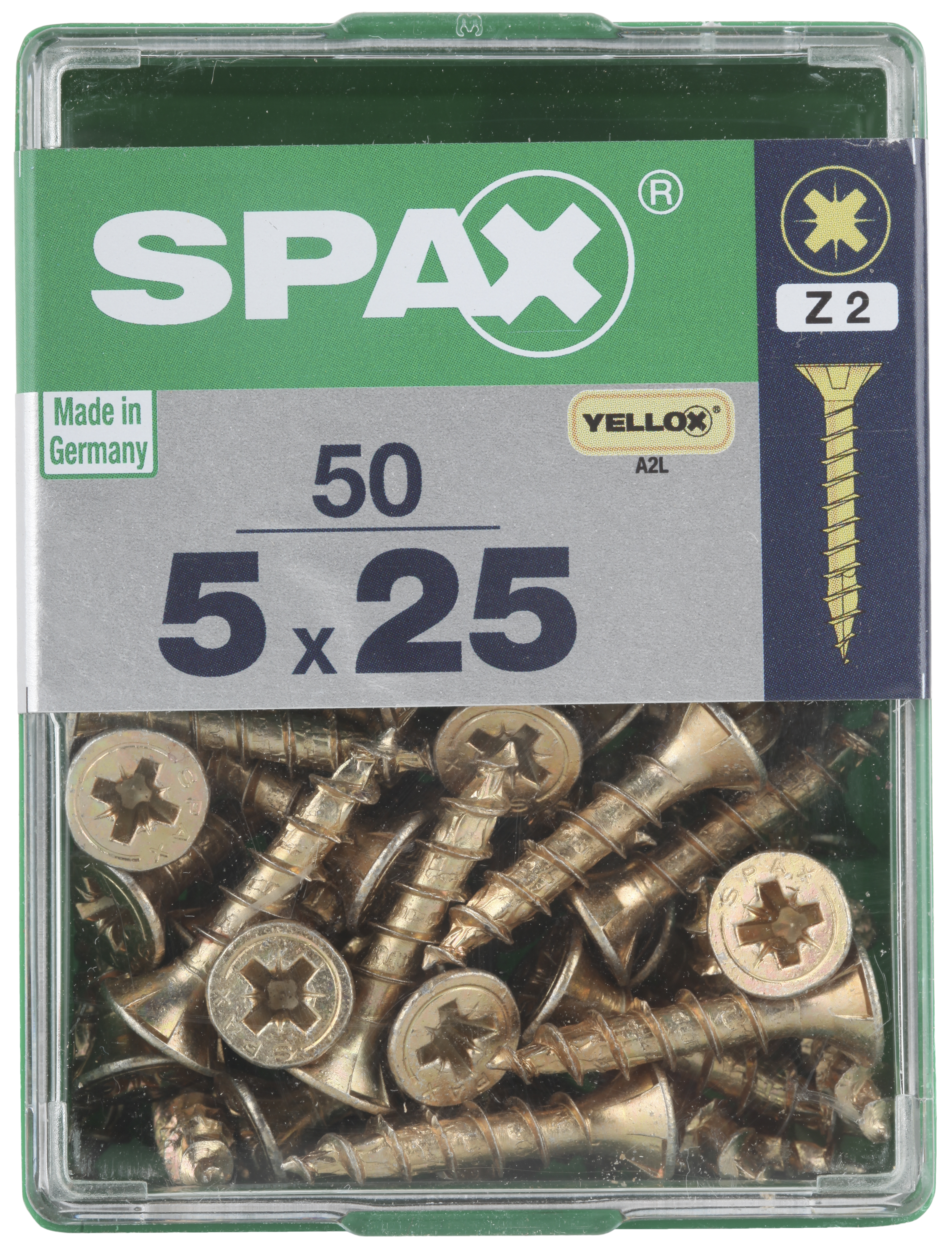 50 Tornillo para madera SPAX pozidriv con cabeza avellanada, ø 5 x L. 30 mm - 5