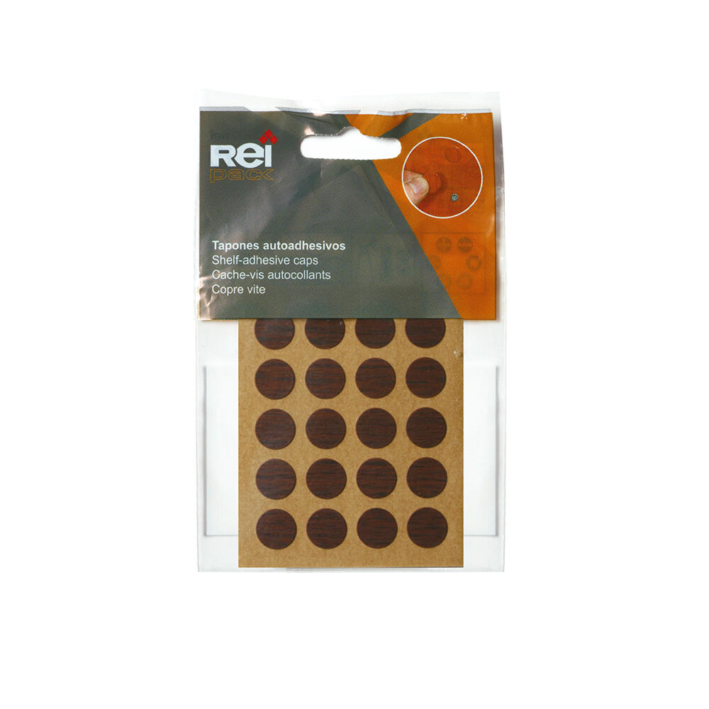 40 embellecedor para tornillos adhesivo de color wengue ø 12 mm